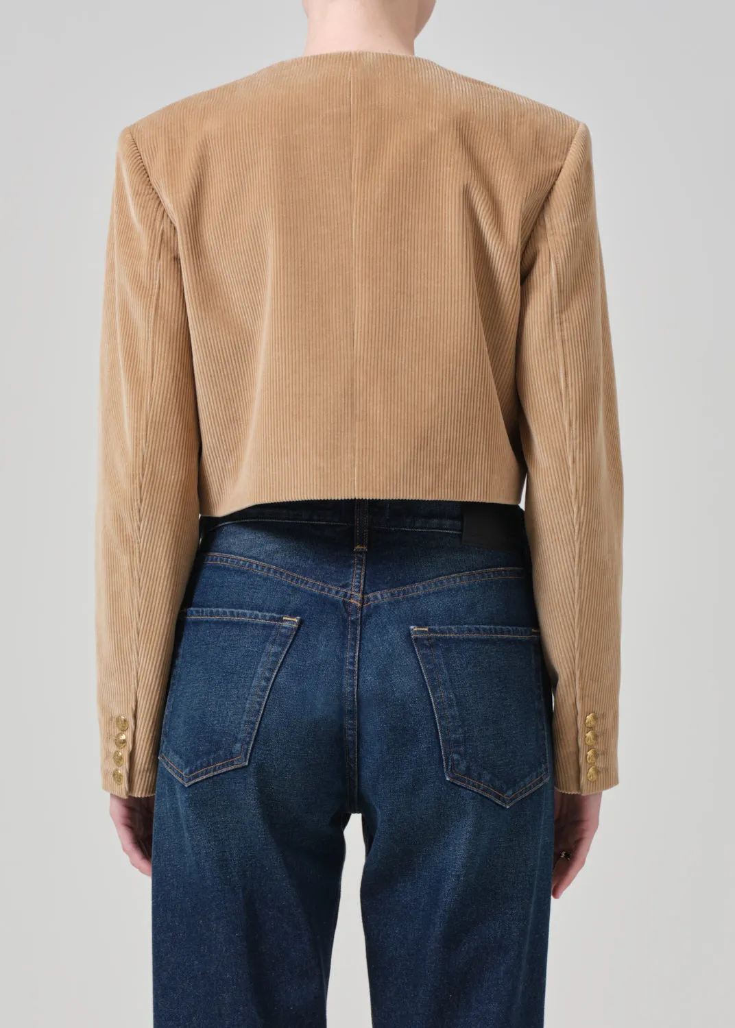 Pia Cropped Jacket in Ambra