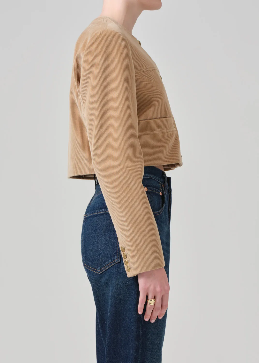 Pia Cropped Jacket in Ambra