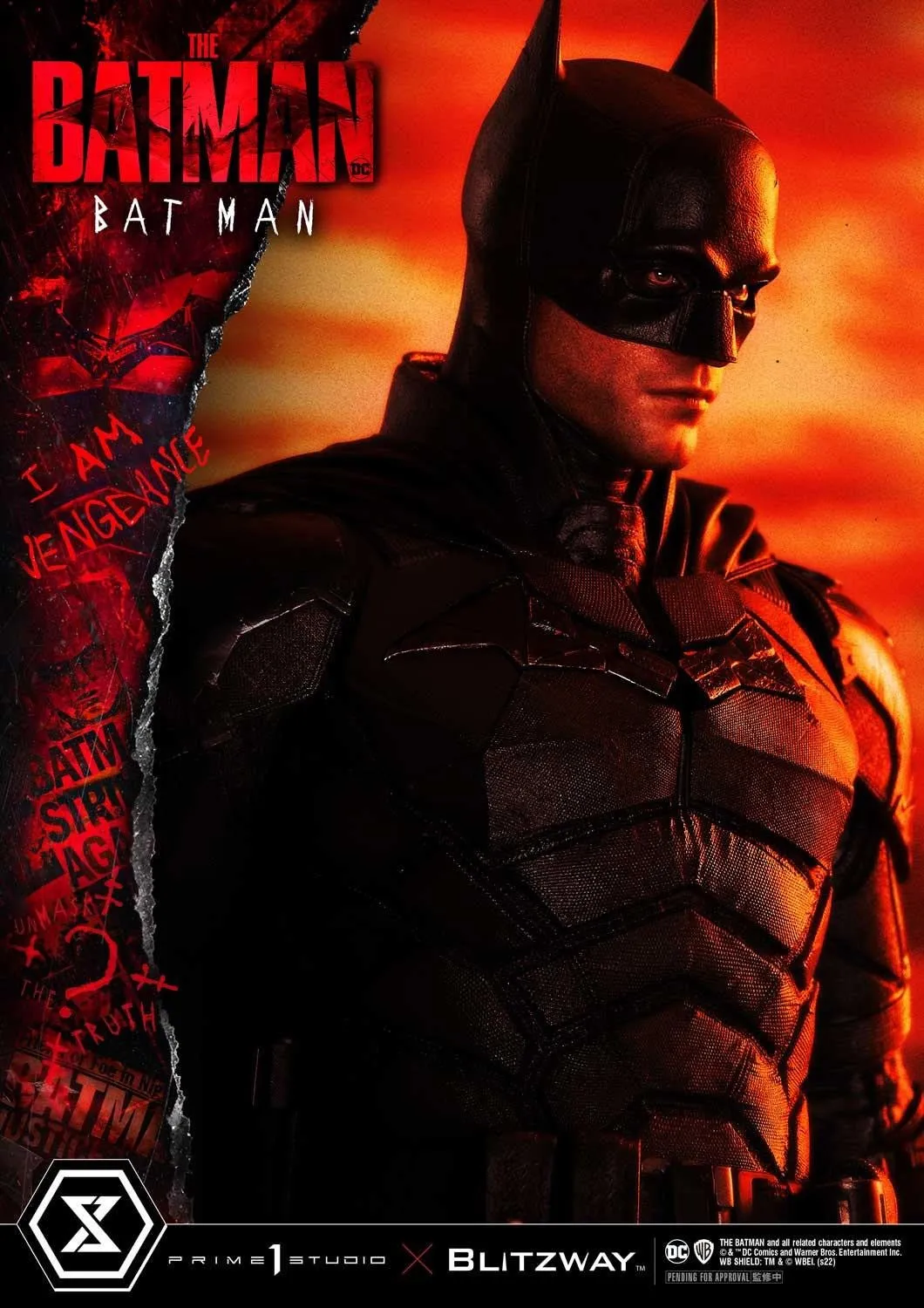 PRE-ORDER: Prime 1 Studio Blitzway Museum Masterline The Batman (Film) Batman Bonus Version 1:3 Scale Statue