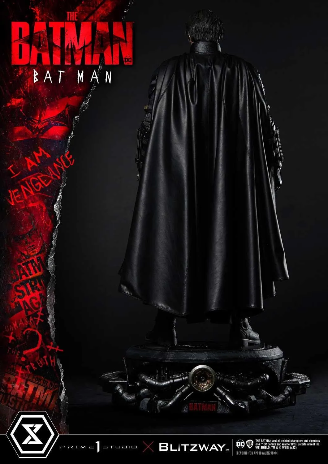 PRE-ORDER: Prime 1 Studio Blitzway Museum Masterline The Batman (Film) Batman Bonus Version 1:3 Scale Statue