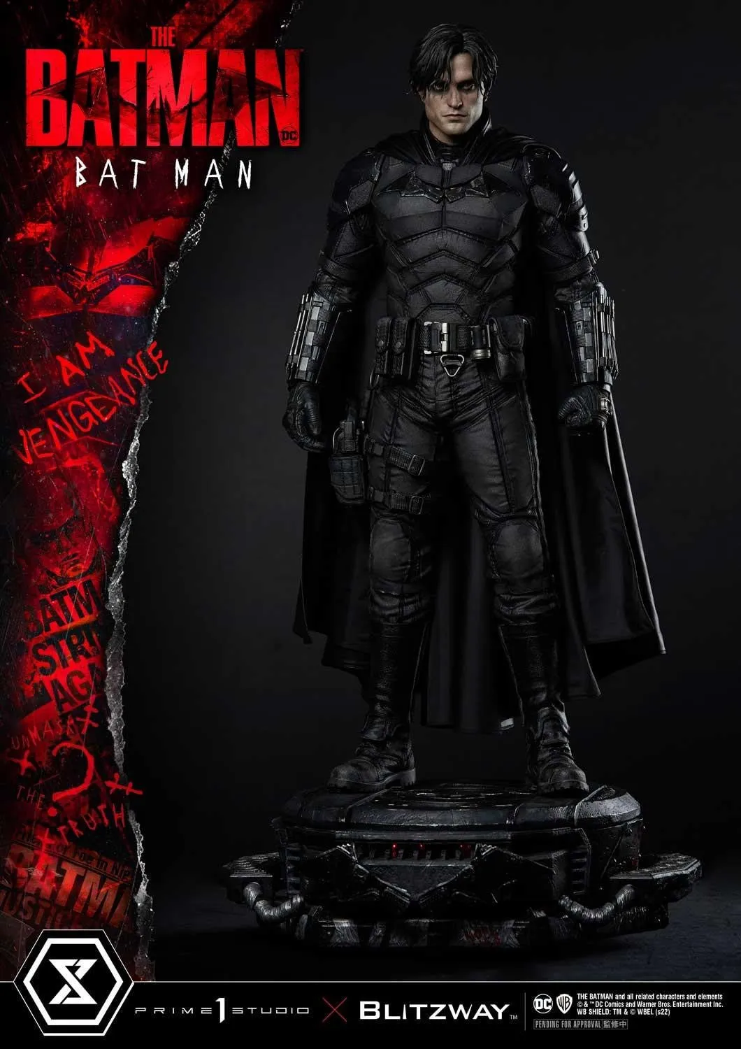 PRE-ORDER: Prime 1 Studio Blitzway Museum Masterline The Batman (Film) Batman Bonus Version 1:3 Scale Statue