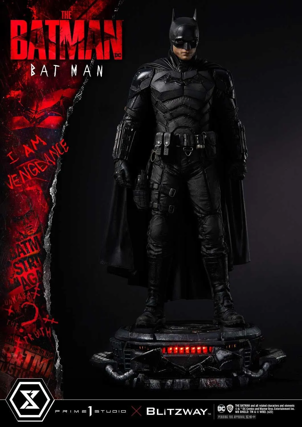 PRE-ORDER: Prime 1 Studio Blitzway Museum Masterline The Batman (Film) Batman Bonus Version 1:3 Scale Statue
