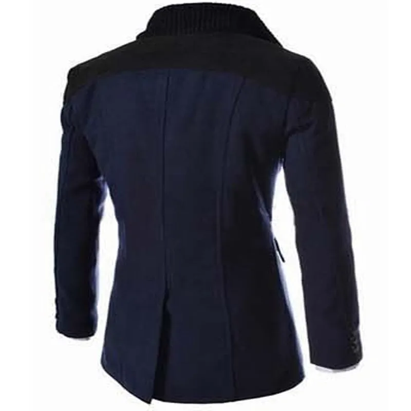 Premium Double Breasted Wool Blend Peacoat