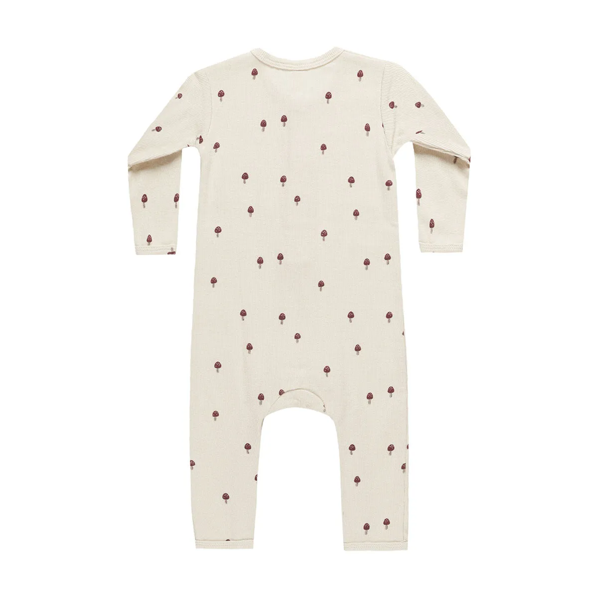 Quincy Mae Ribbed Baby Jumpsuit - Mushrooms