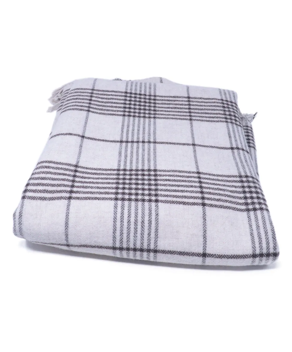 Ralph Lauren Beige & Brown Plaid Shawl