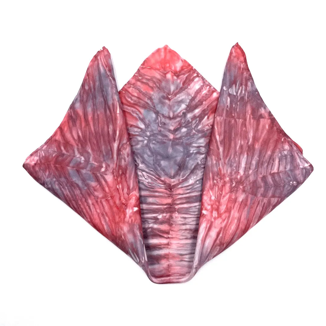 Red Platinum Pocket Square Scarf