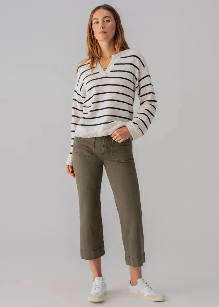 Sanctuary Chill Vibes Sweater- Chalk Black
