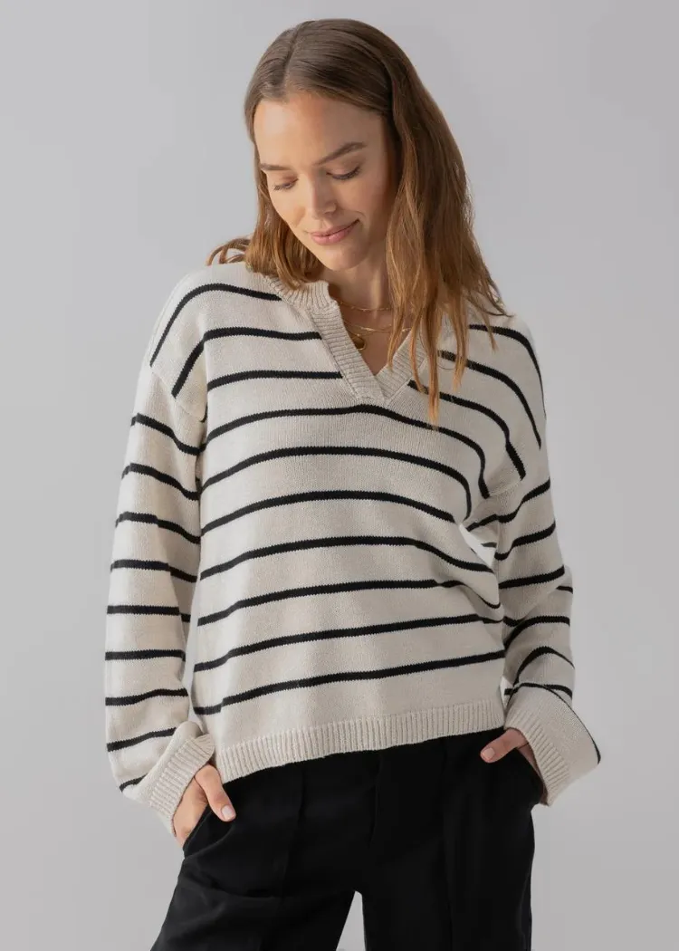 Sanctuary Chill Vibes Sweater- Chalk Black