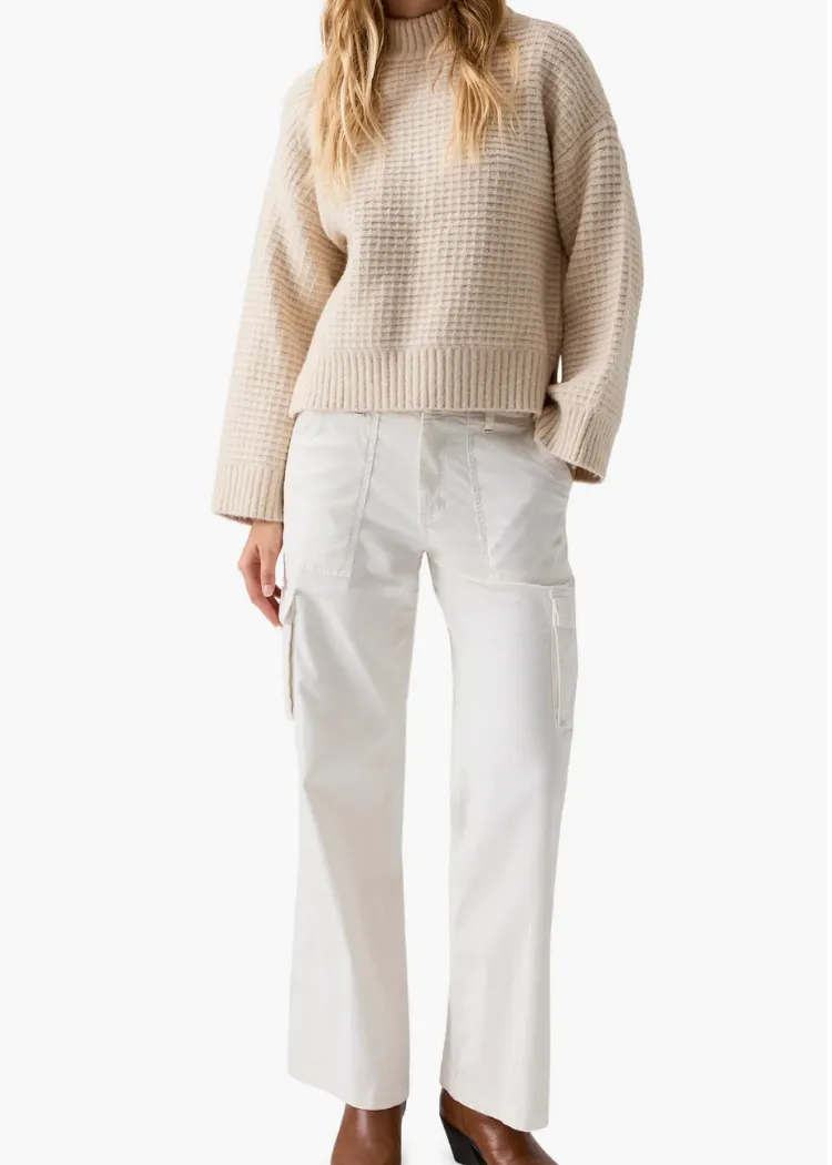 Sanctuary Waffle Knit Sweater - Toasted Marshmallow
