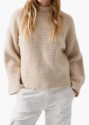 Sanctuary Waffle Knit Sweater - Toasted Marshmallow