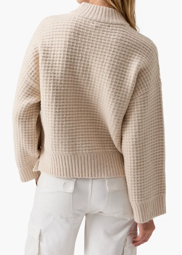Sanctuary Waffle Knit Sweater - Toasted Marshmallow