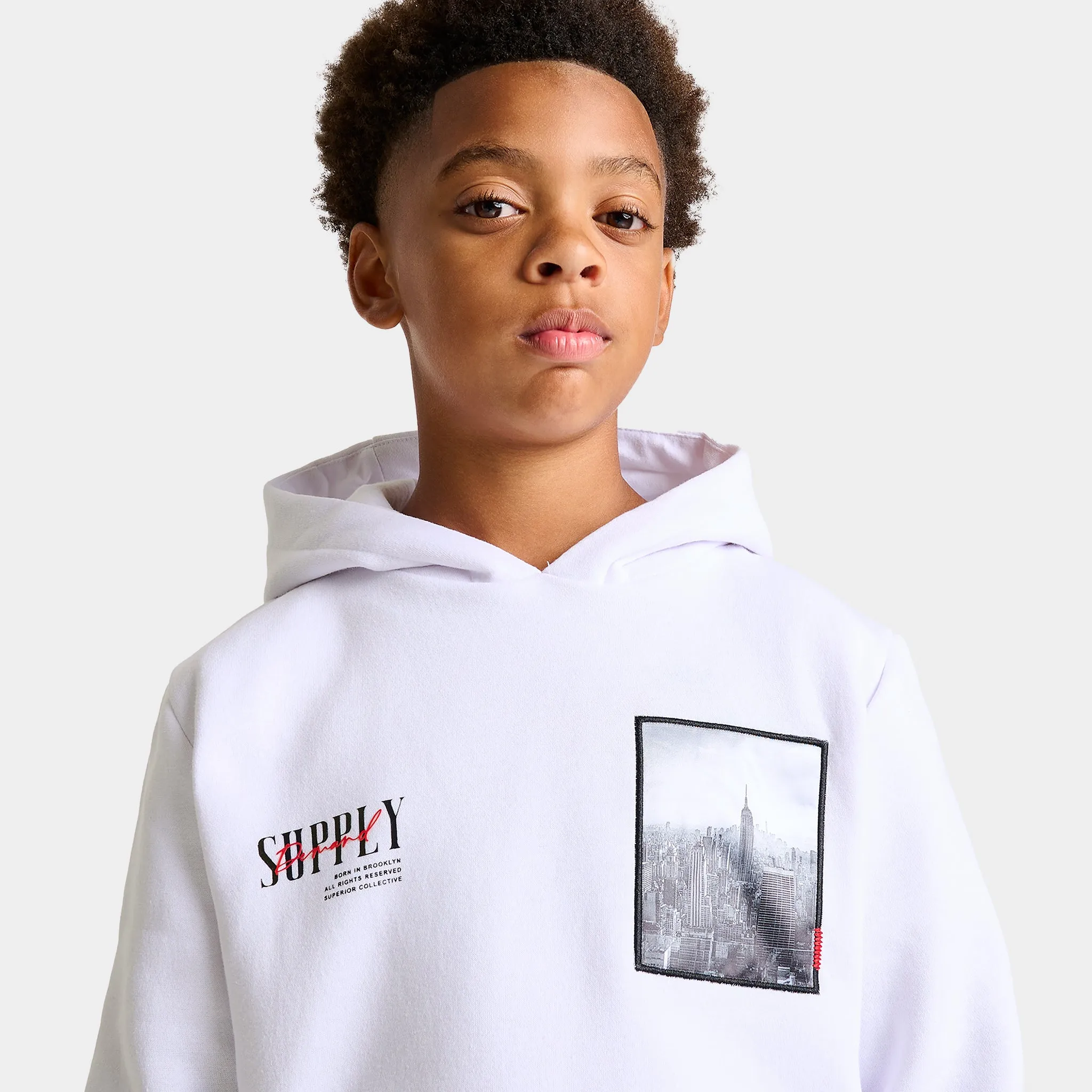Supply & Demand Stacker NY Pullover Hoodie / White