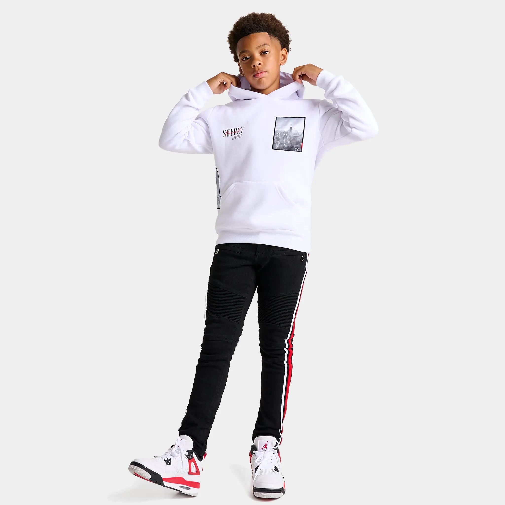 Supply & Demand Stacker NY Pullover Hoodie / White