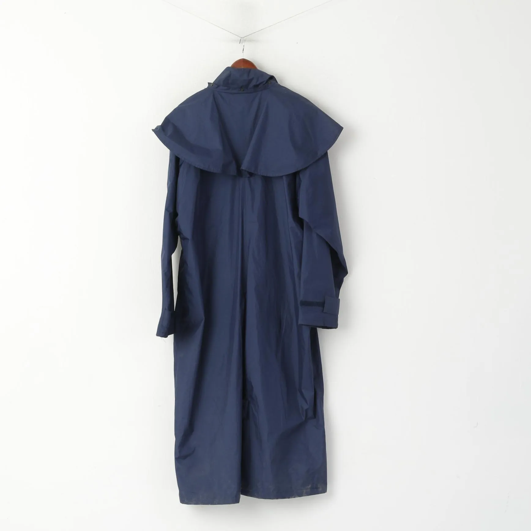 Target Dry Men XL Raincoat Navy Full Lenght Trench Mac Full Zipper Coat
