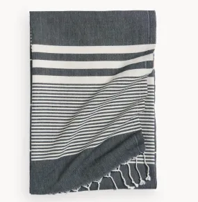 Turkish Towel in Harem Black