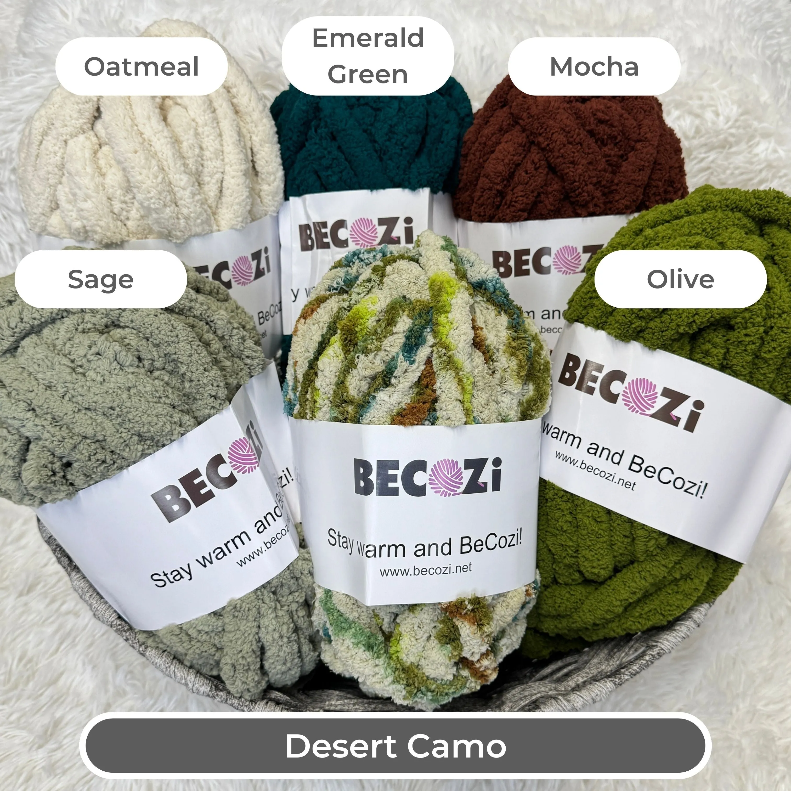 Variegated Chunky chenille yarn