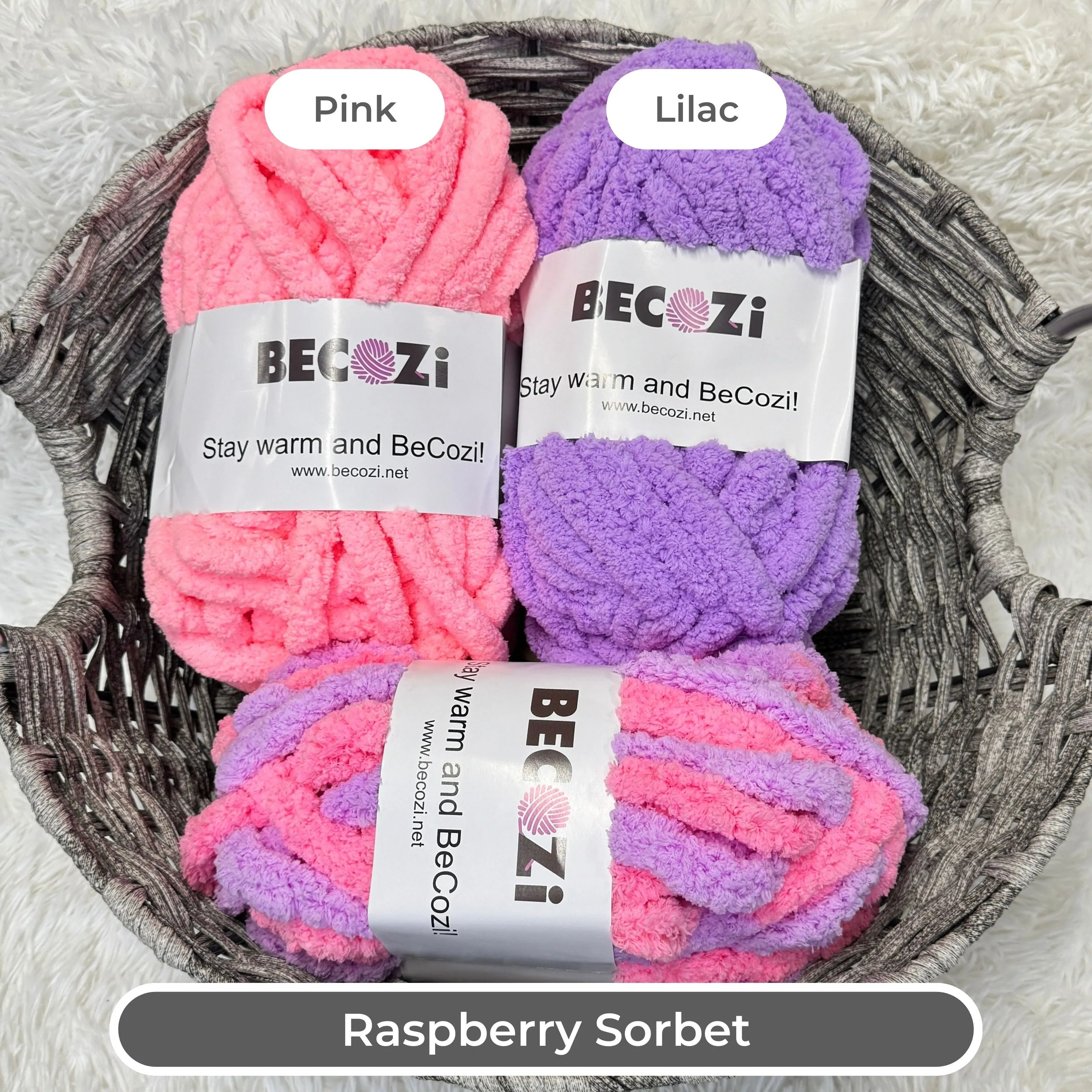Variegated Chunky chenille yarn