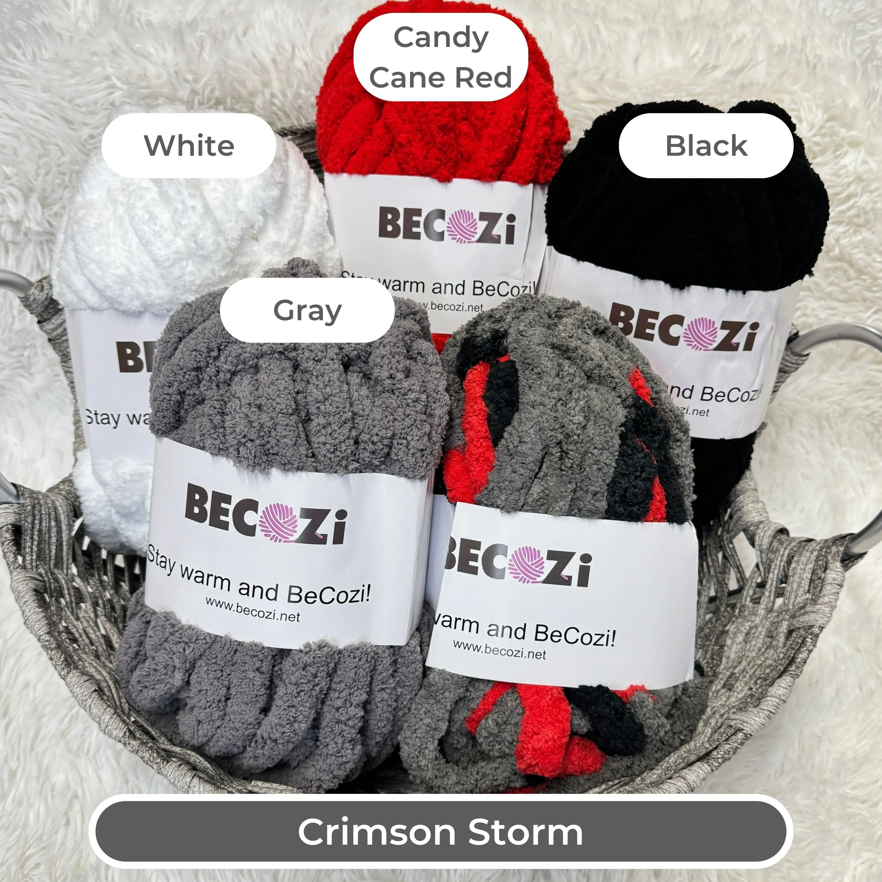 Variegated Chunky chenille yarn