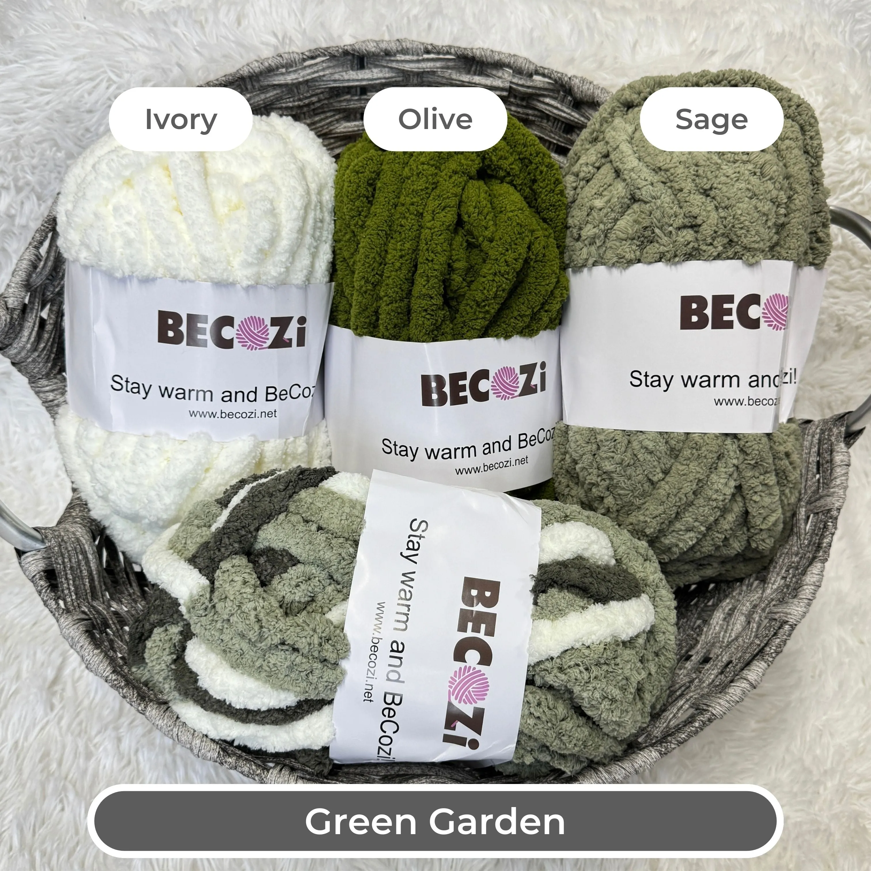Variegated Chunky chenille yarn