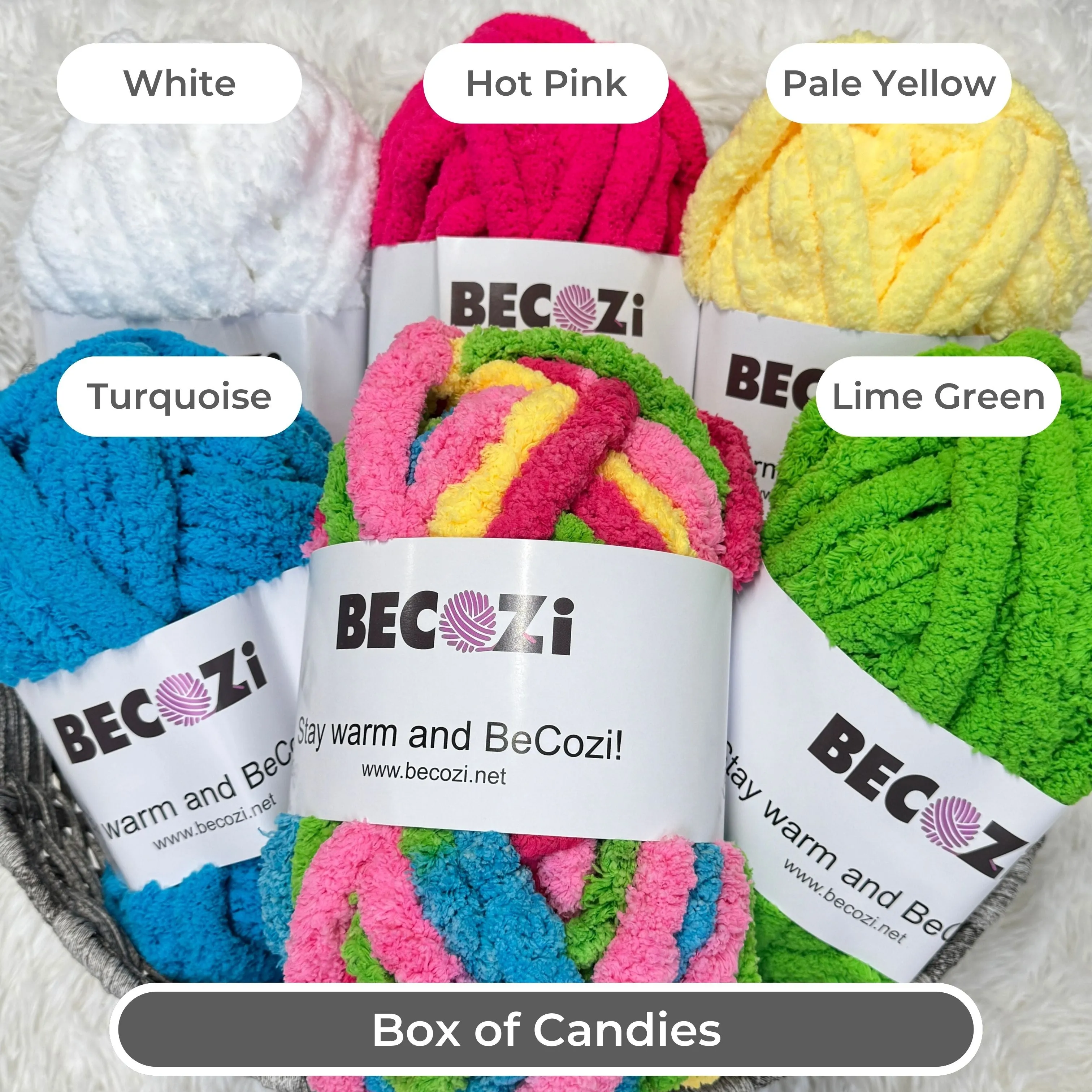 Variegated Chunky chenille yarn