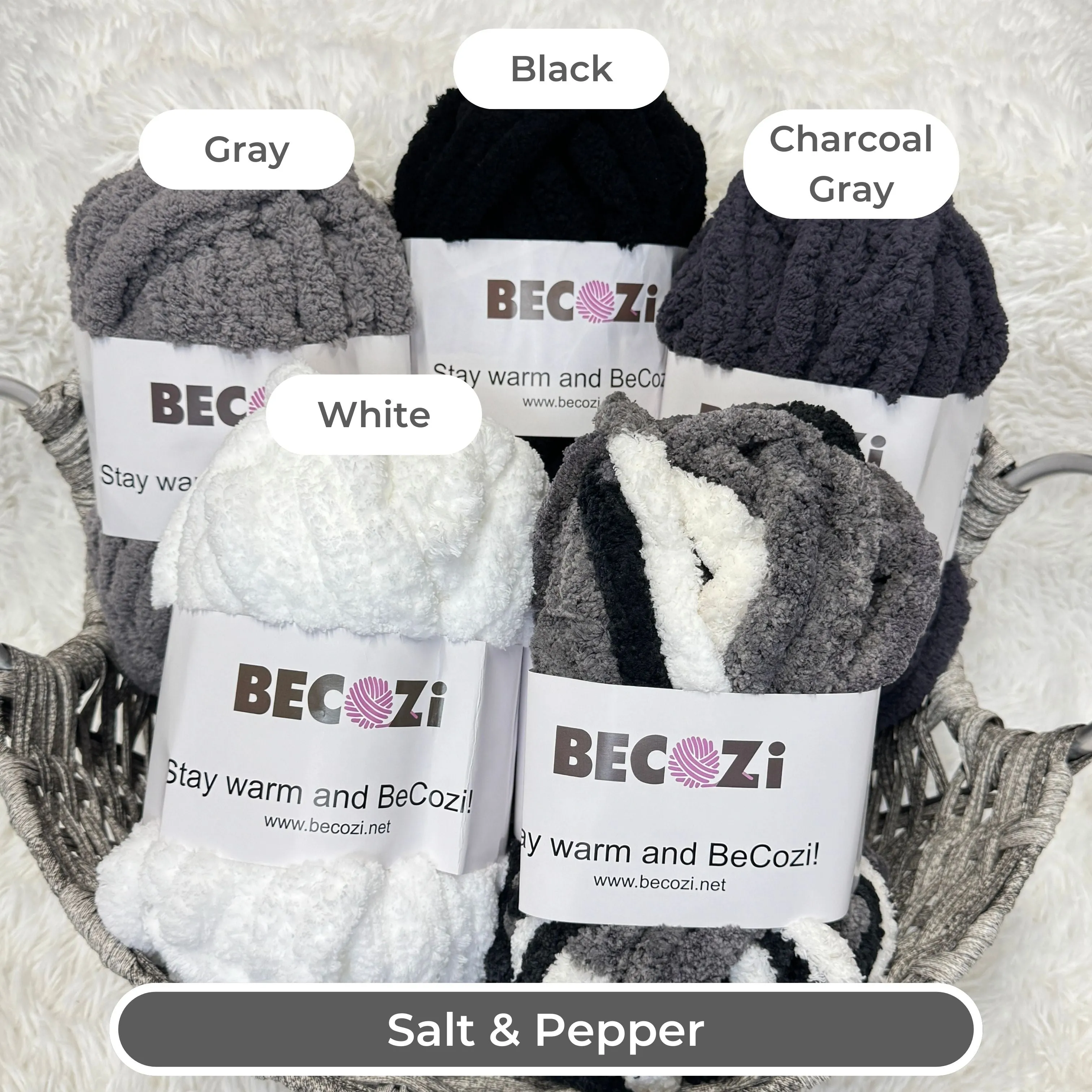 Variegated Chunky chenille yarn