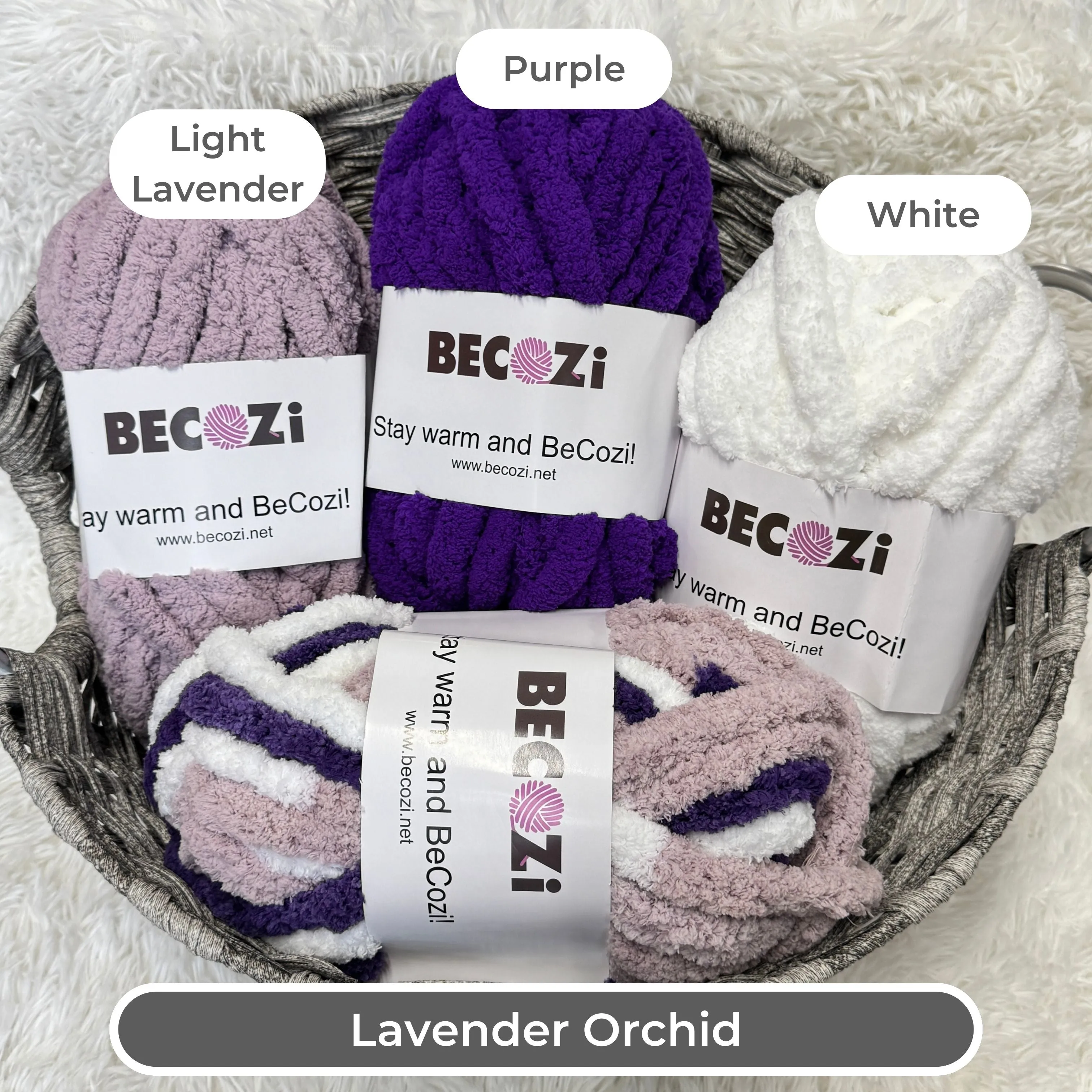 Variegated Chunky chenille yarn
