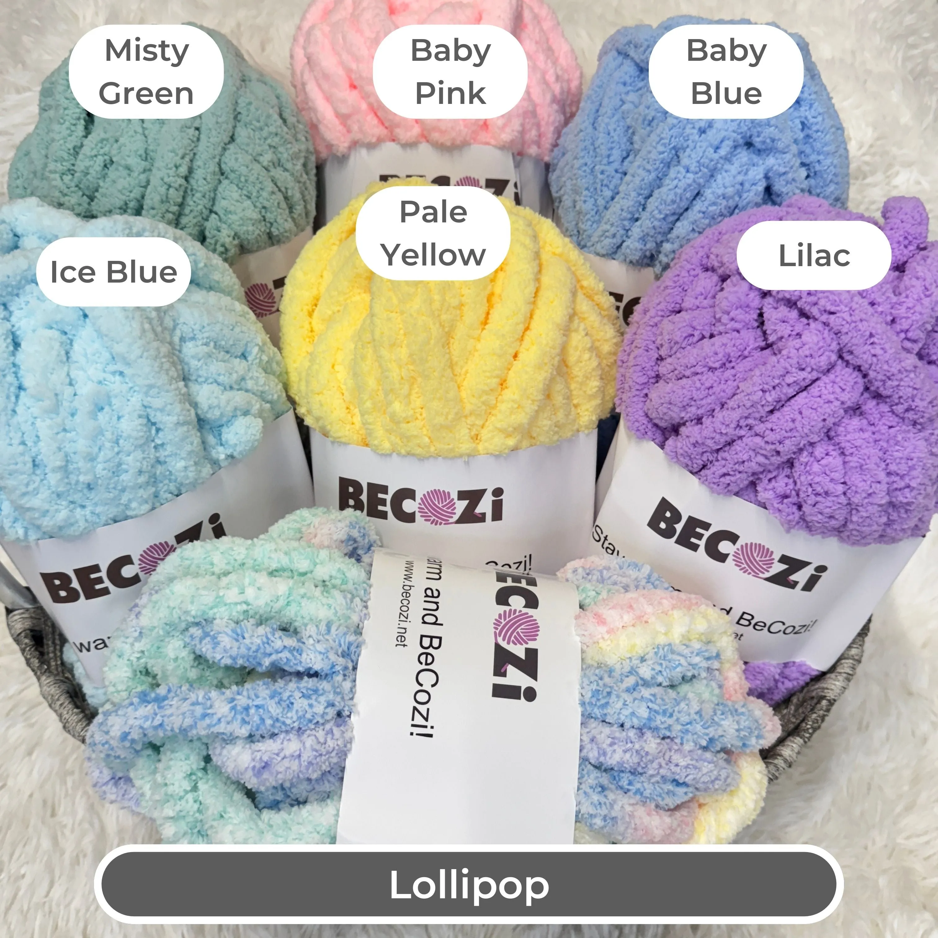 Variegated Chunky chenille yarn