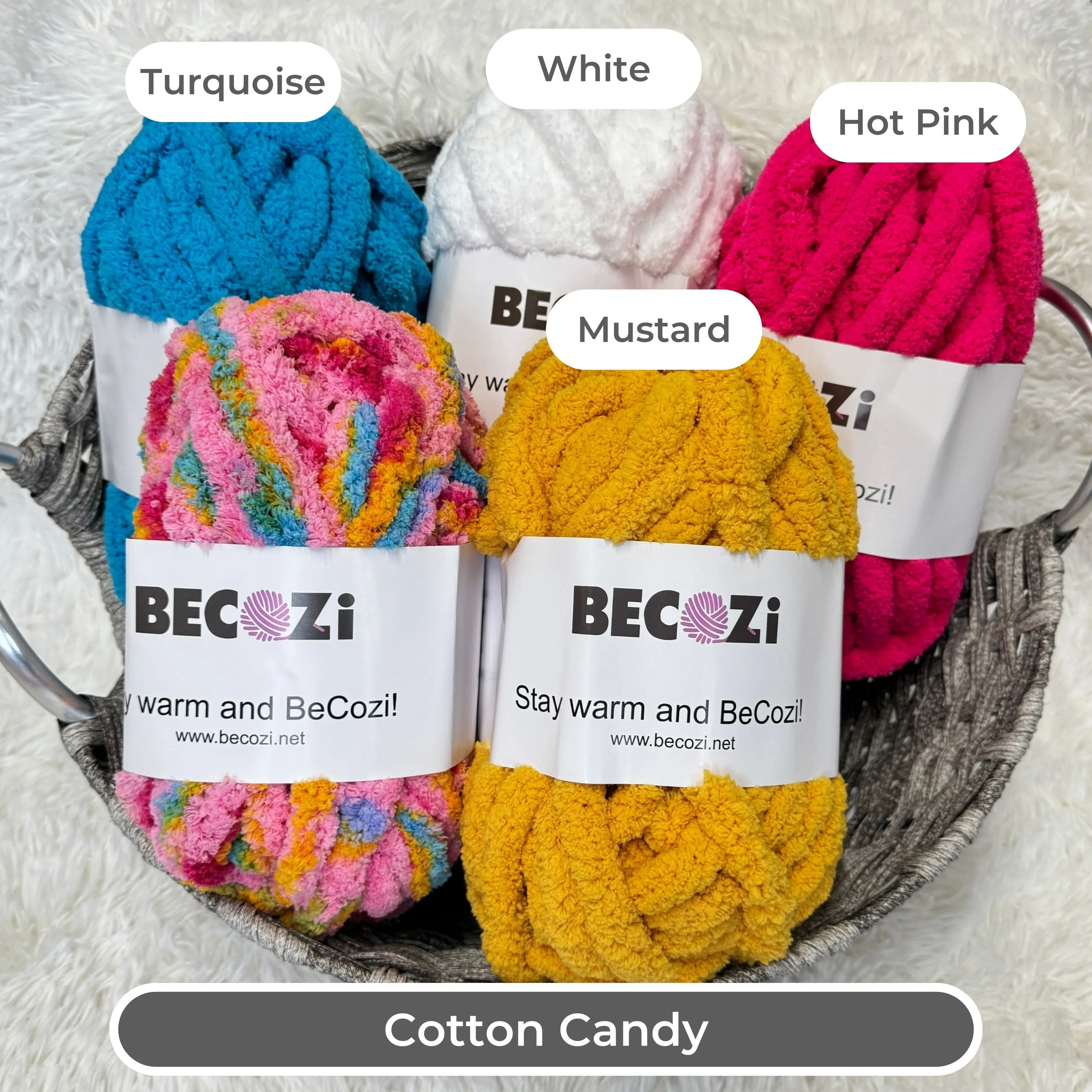 Variegated Chunky chenille yarn