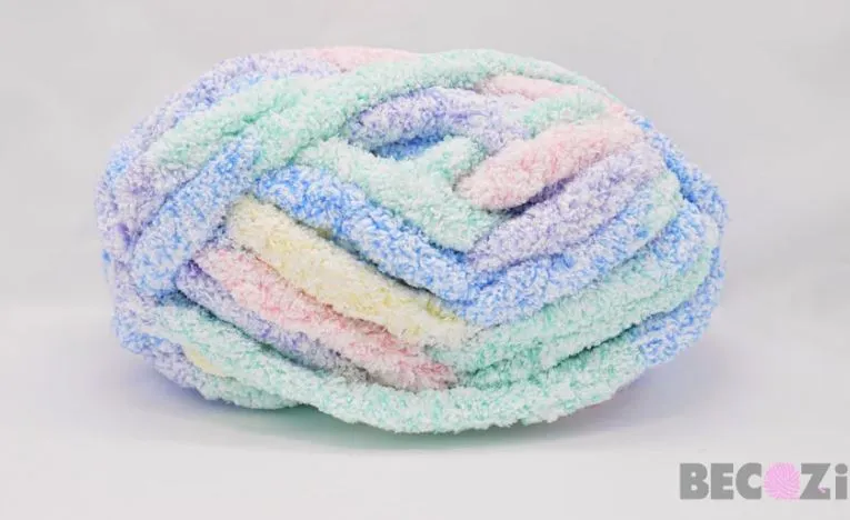 Variegated Chunky chenille yarn