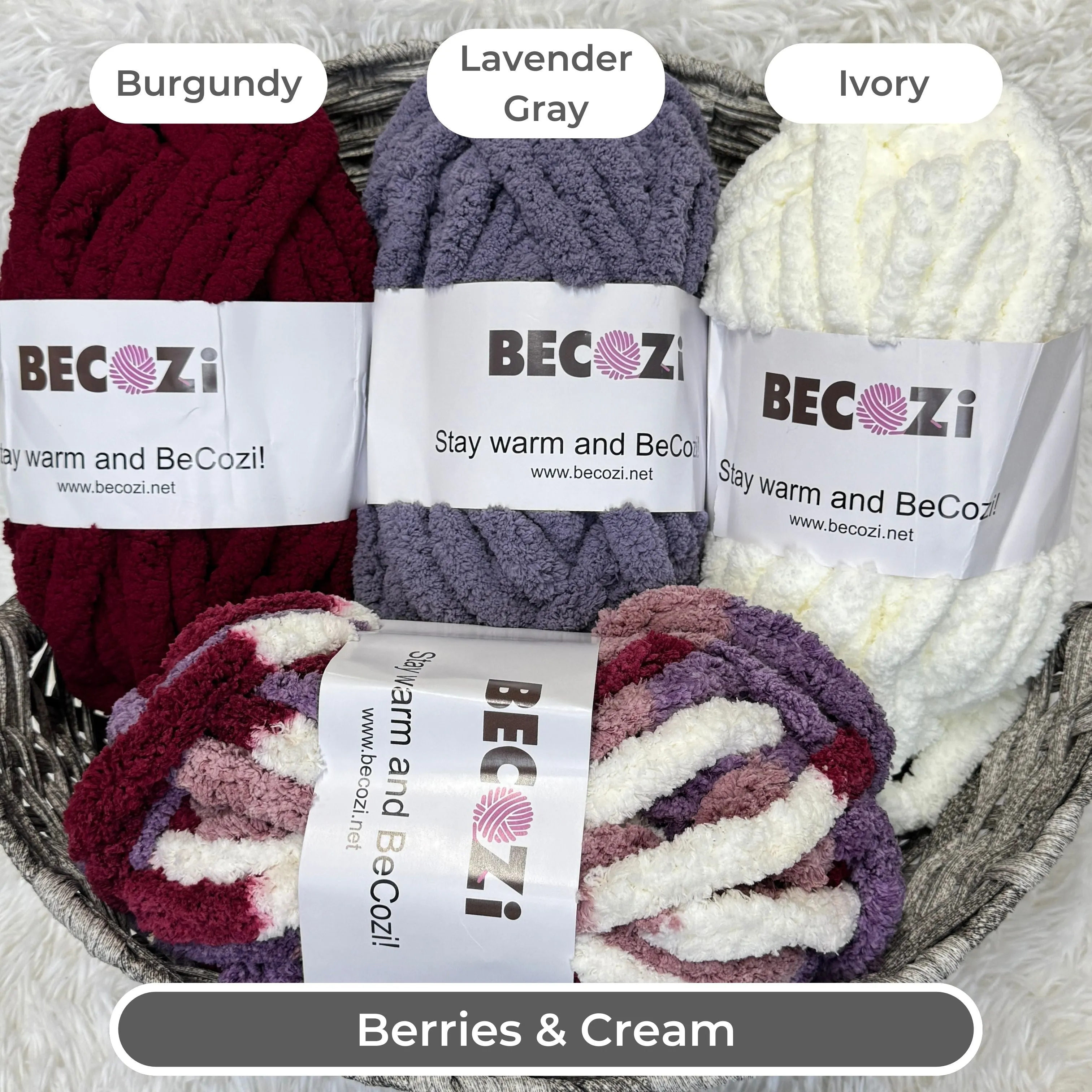 Variegated Chunky chenille yarn