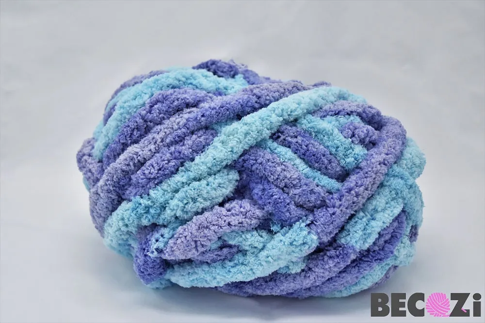 Variegated Chunky chenille yarn