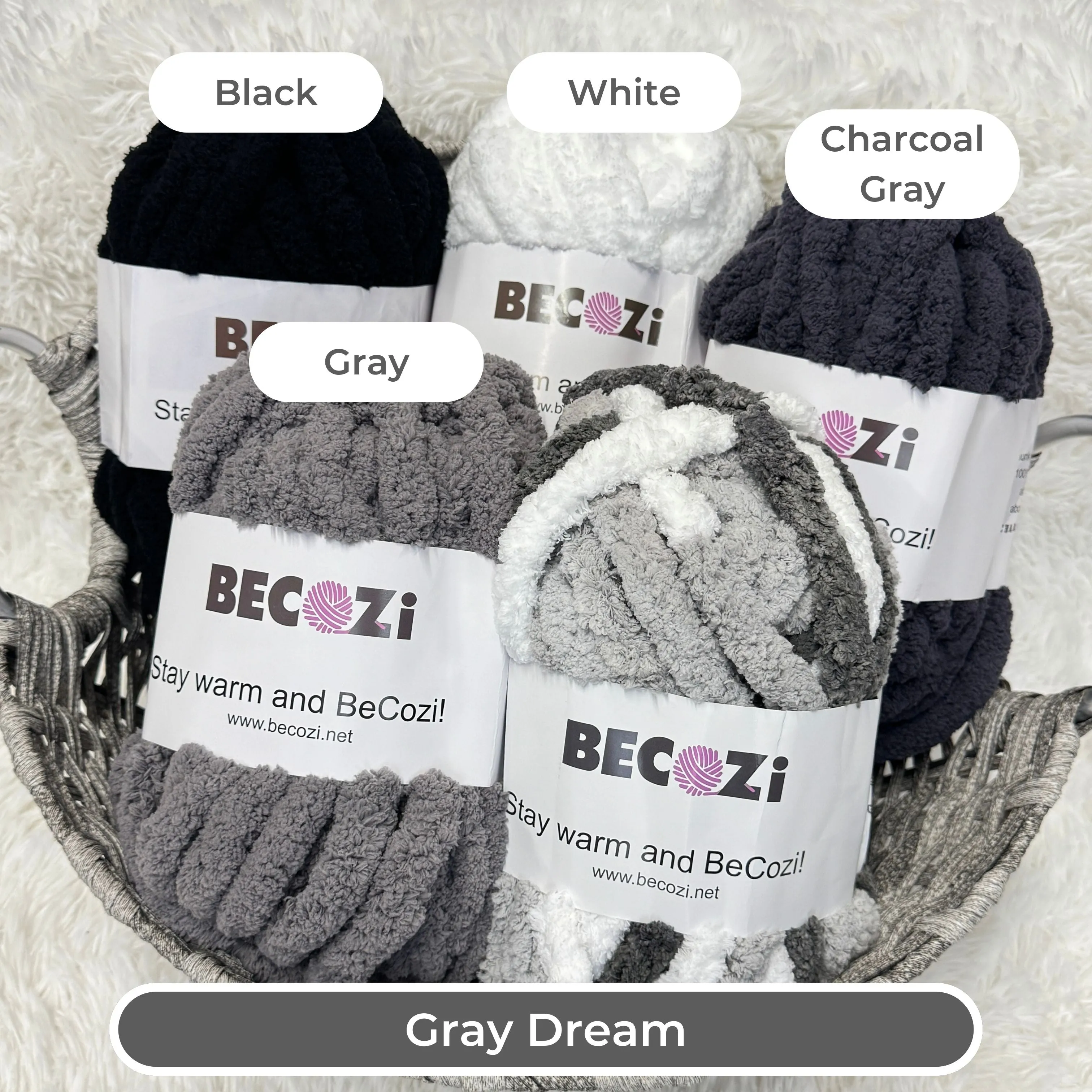 Variegated Chunky chenille yarn