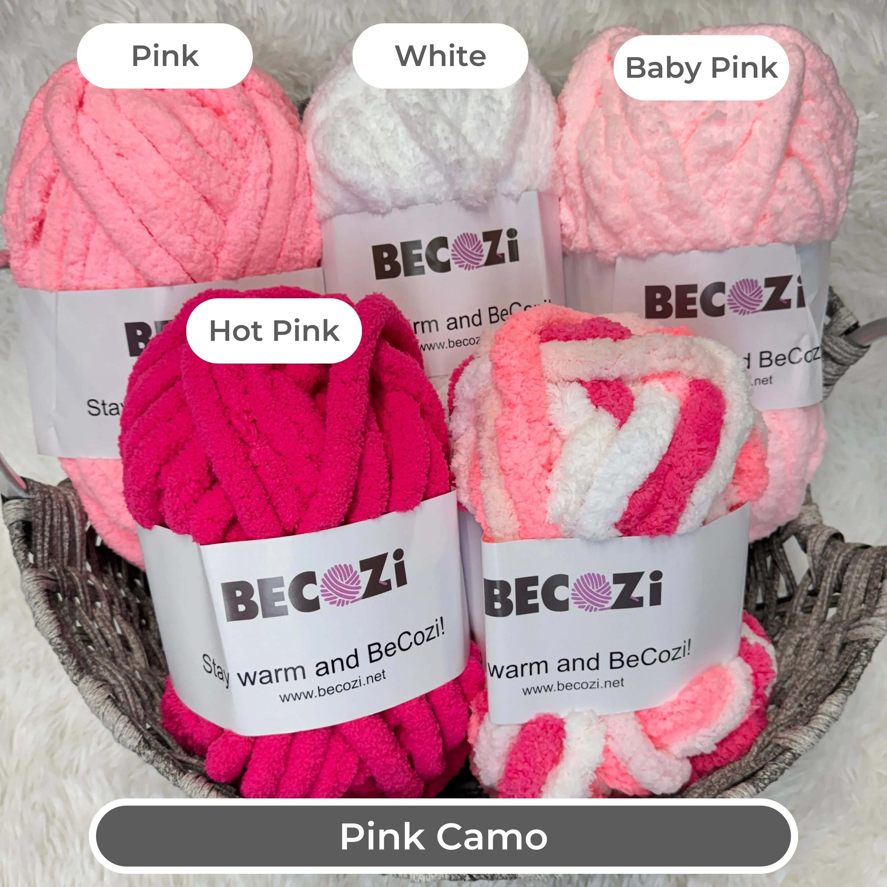 Variegated Chunky chenille yarn