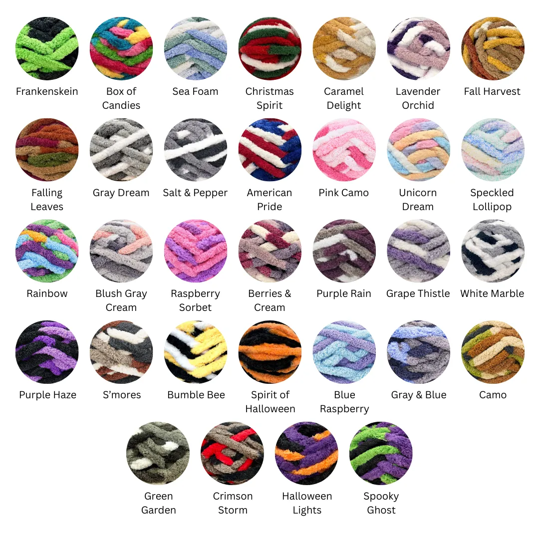 Variegated Chunky chenille yarn