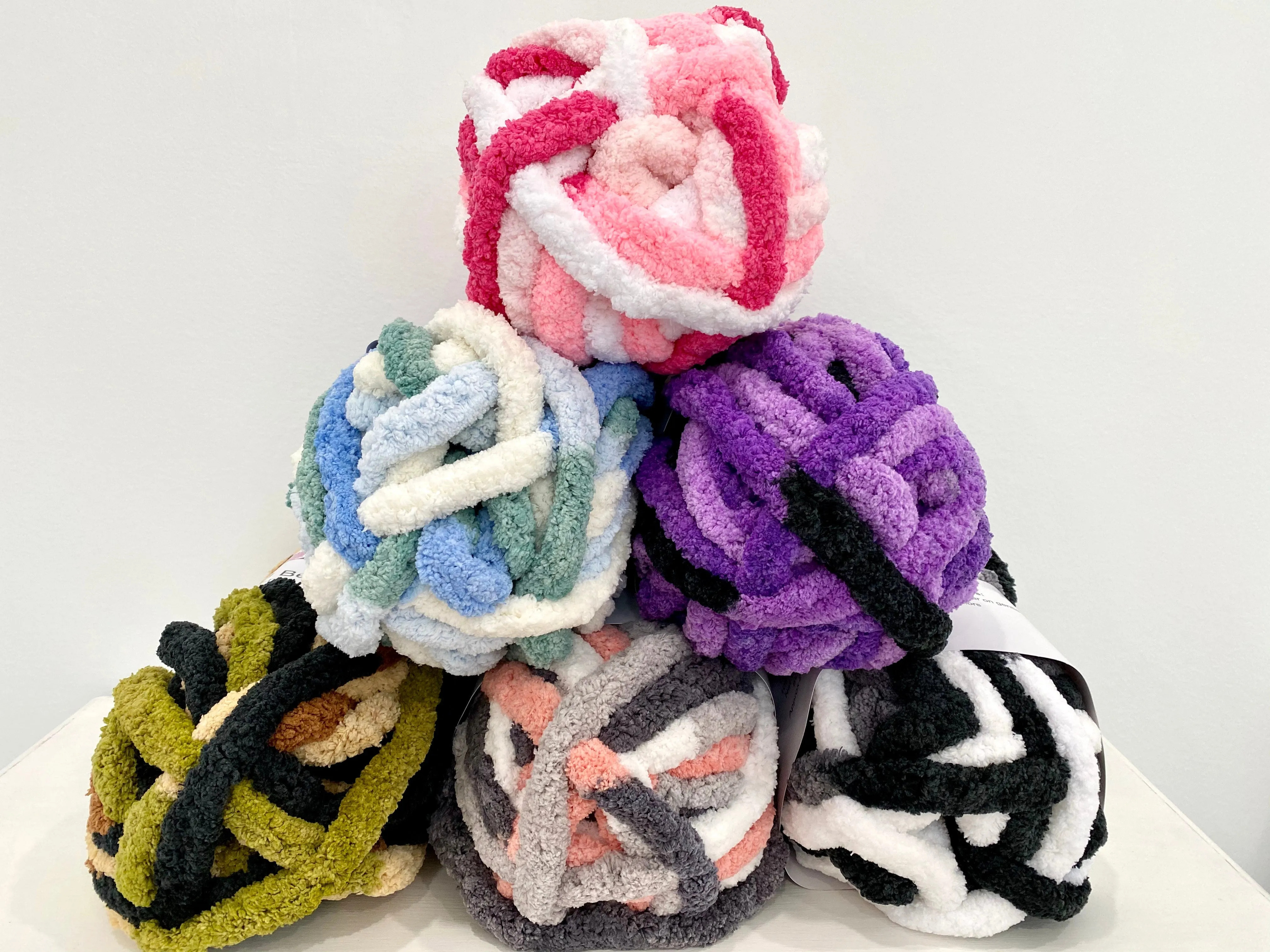 Variegated Chunky chenille yarn
