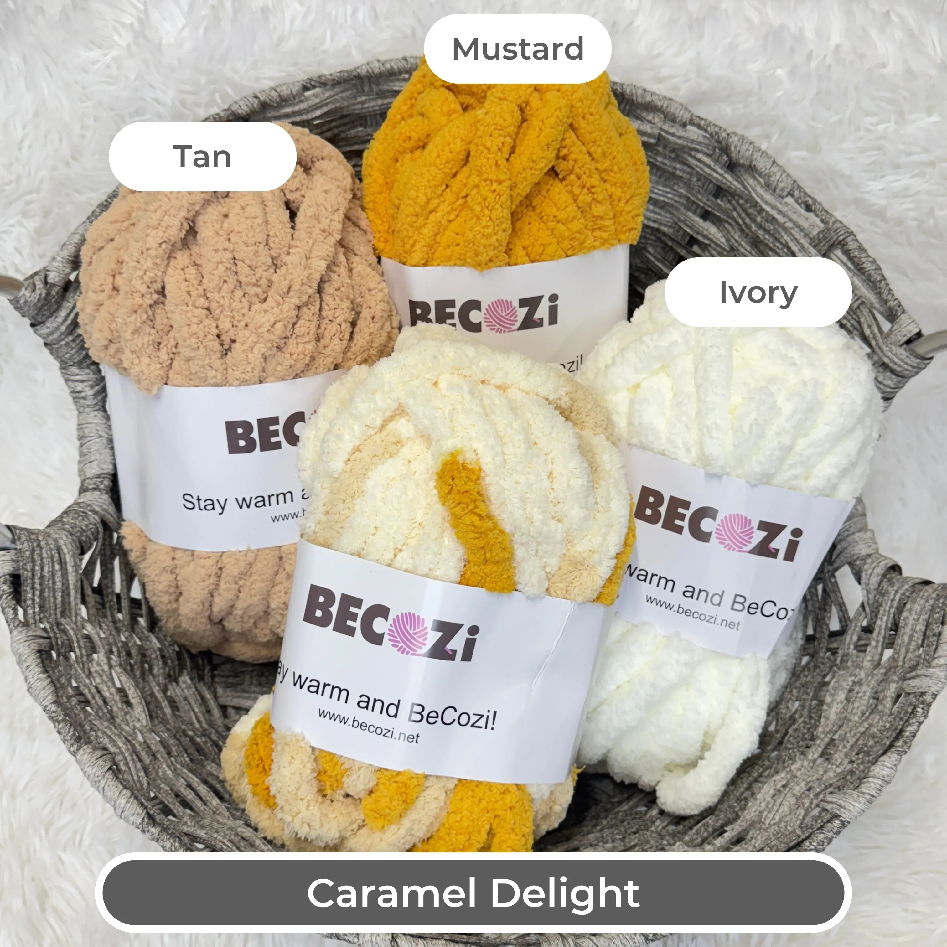 Variegated Chunky chenille yarn