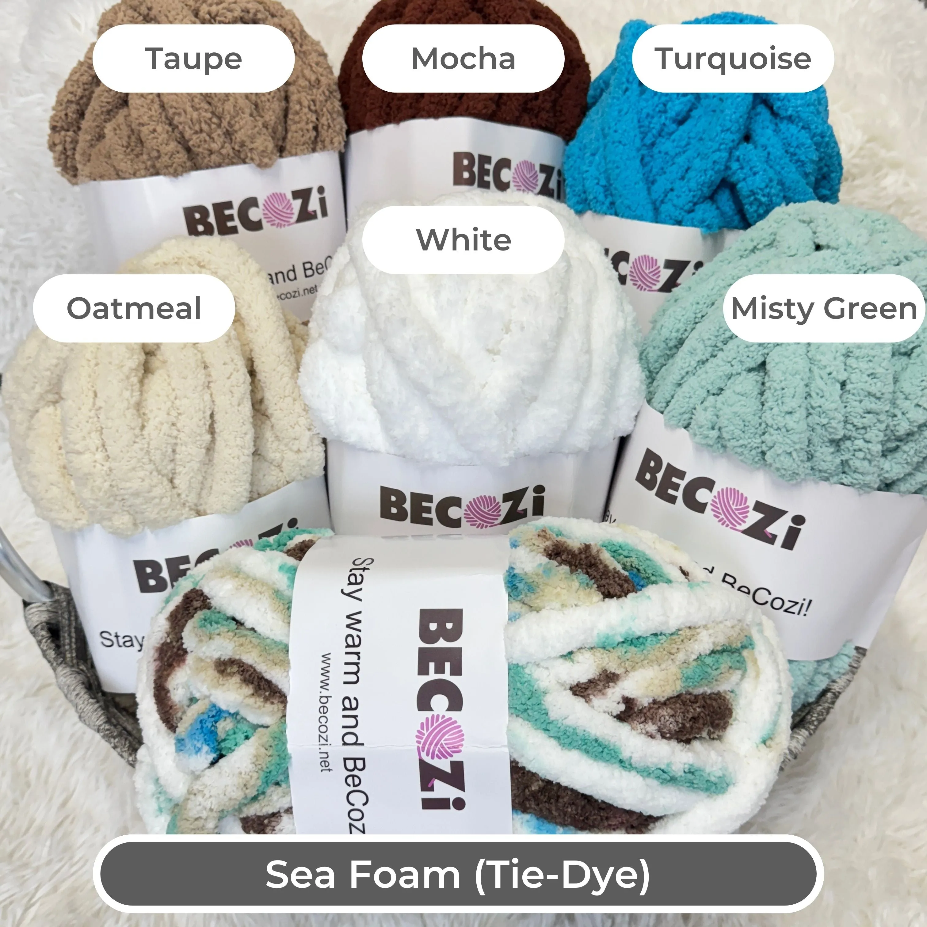 Variegated Chunky chenille yarn