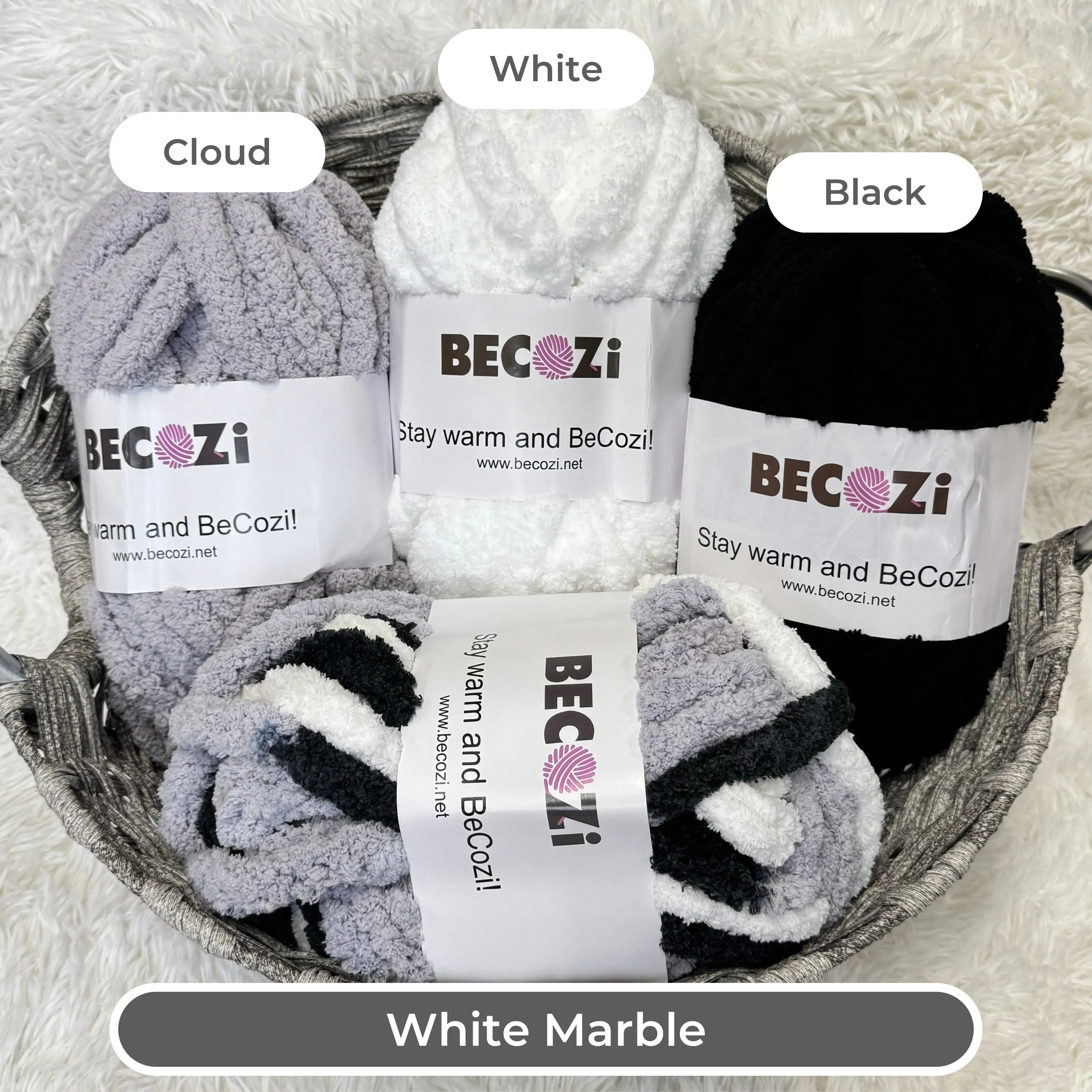 Variegated Chunky chenille yarn