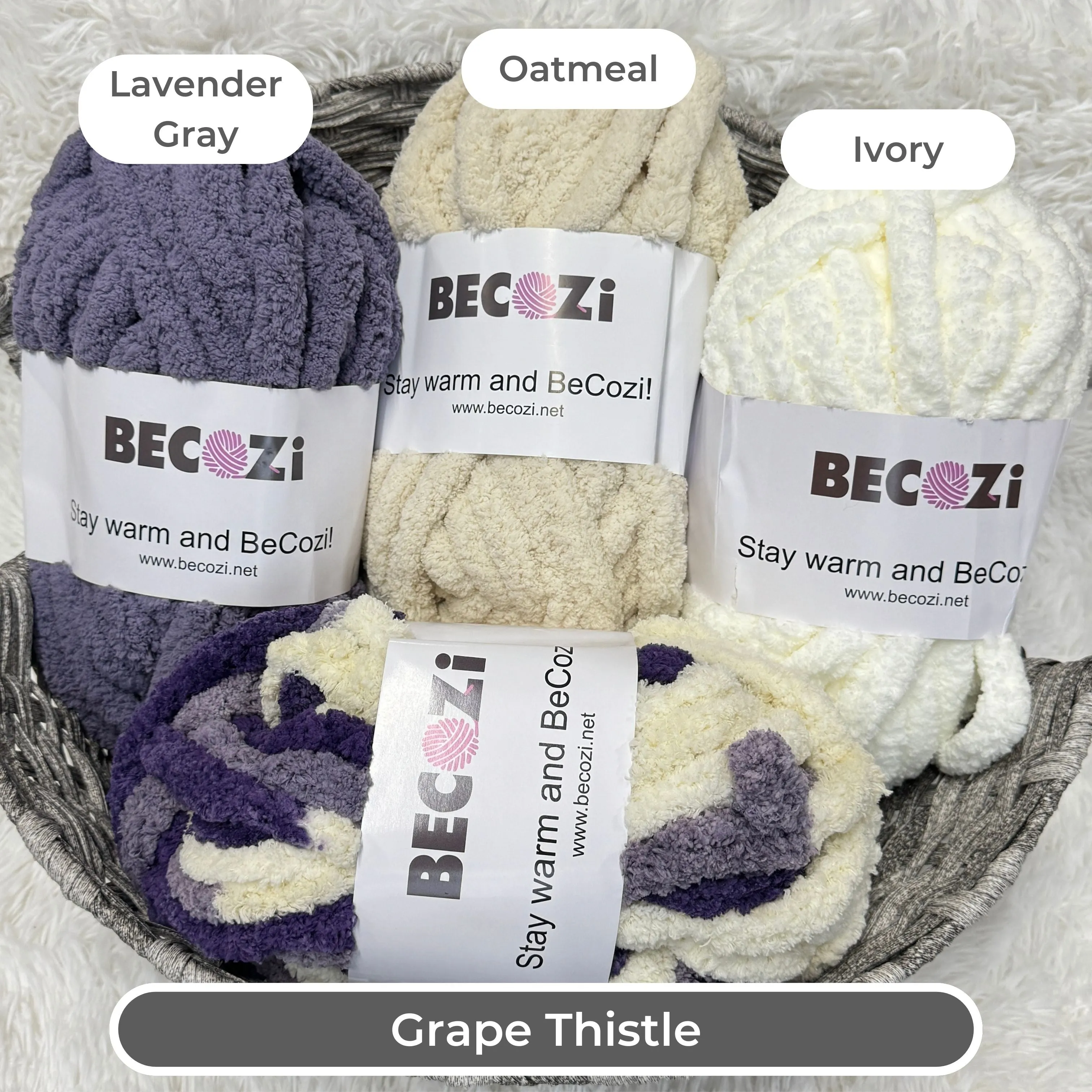 Variegated Chunky chenille yarn