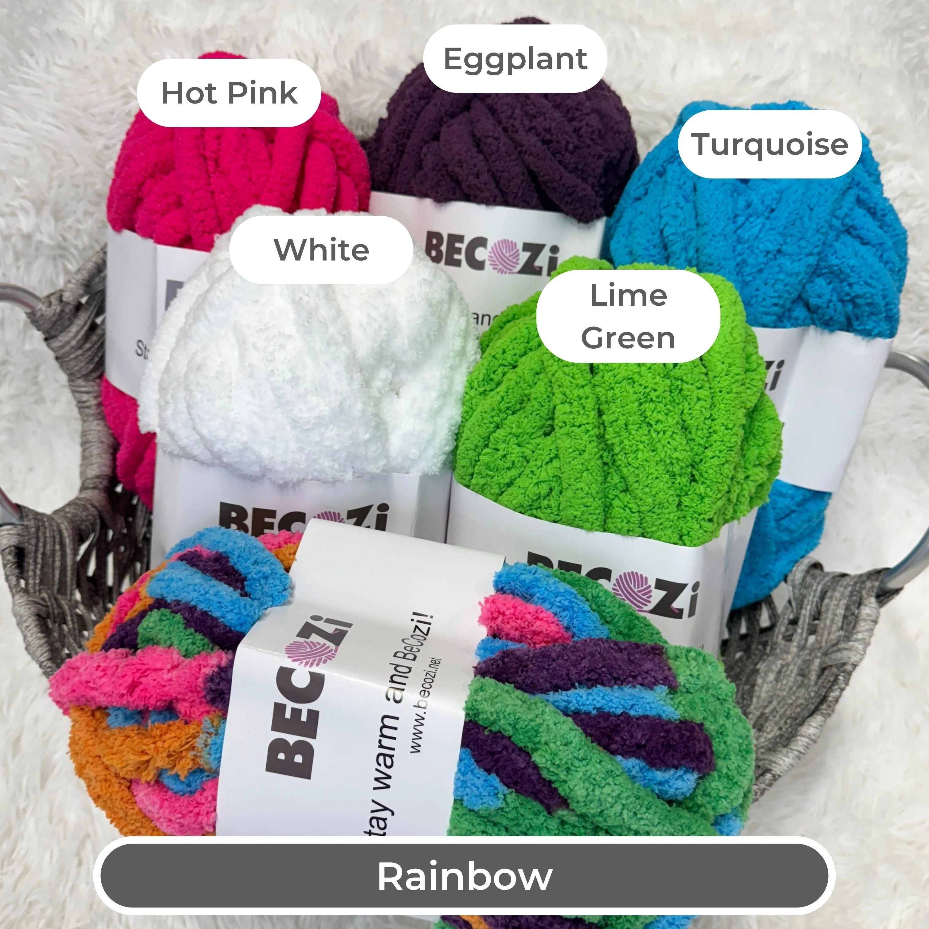 Variegated Chunky chenille yarn