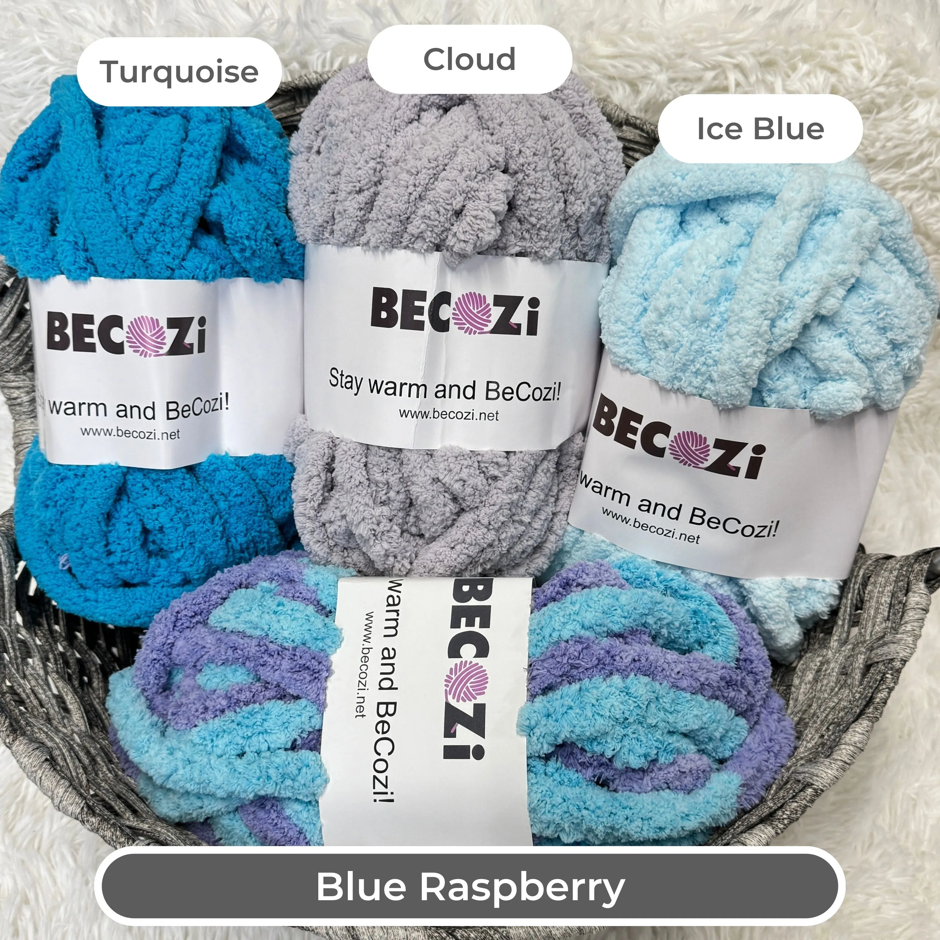 Variegated Chunky chenille yarn