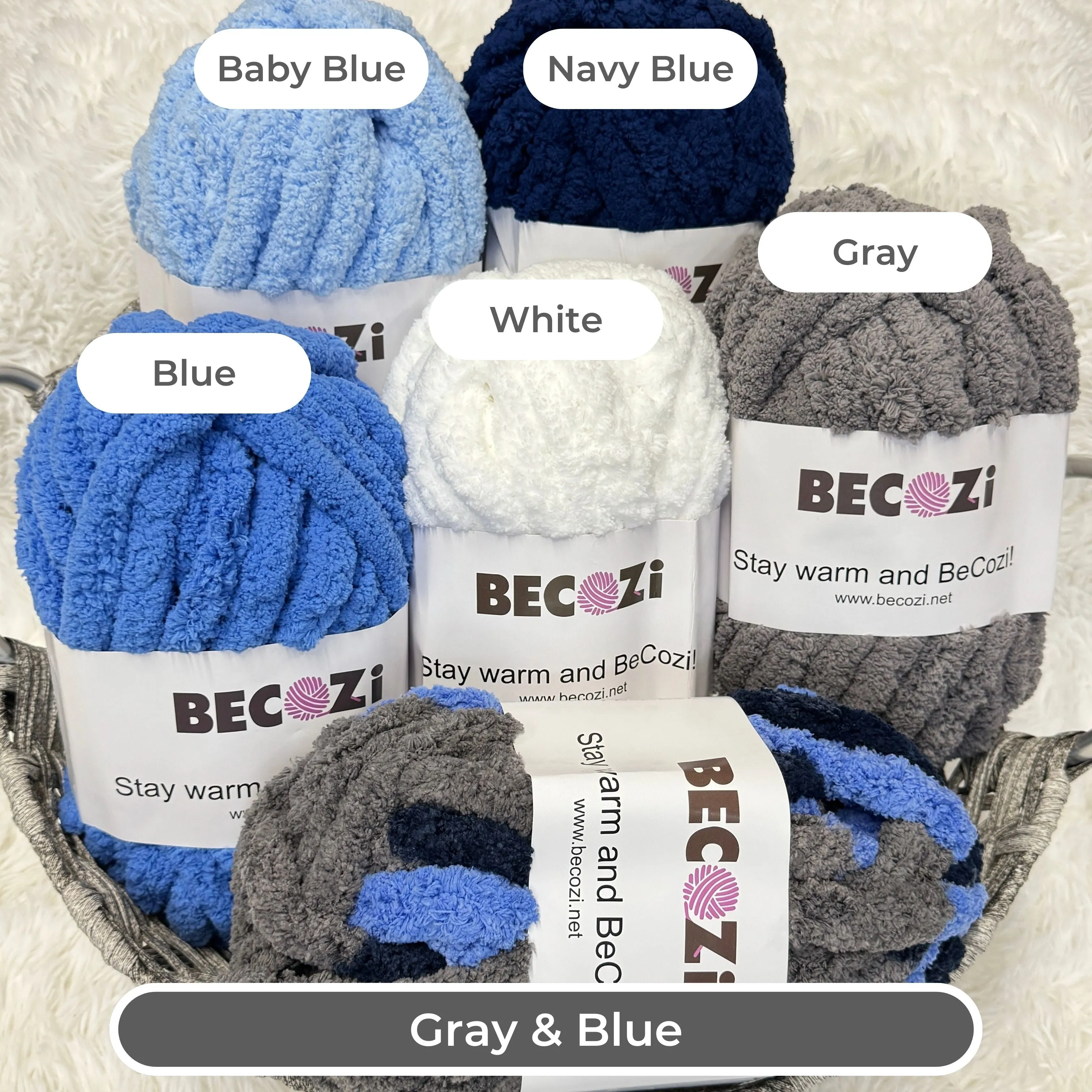 Variegated Chunky chenille yarn