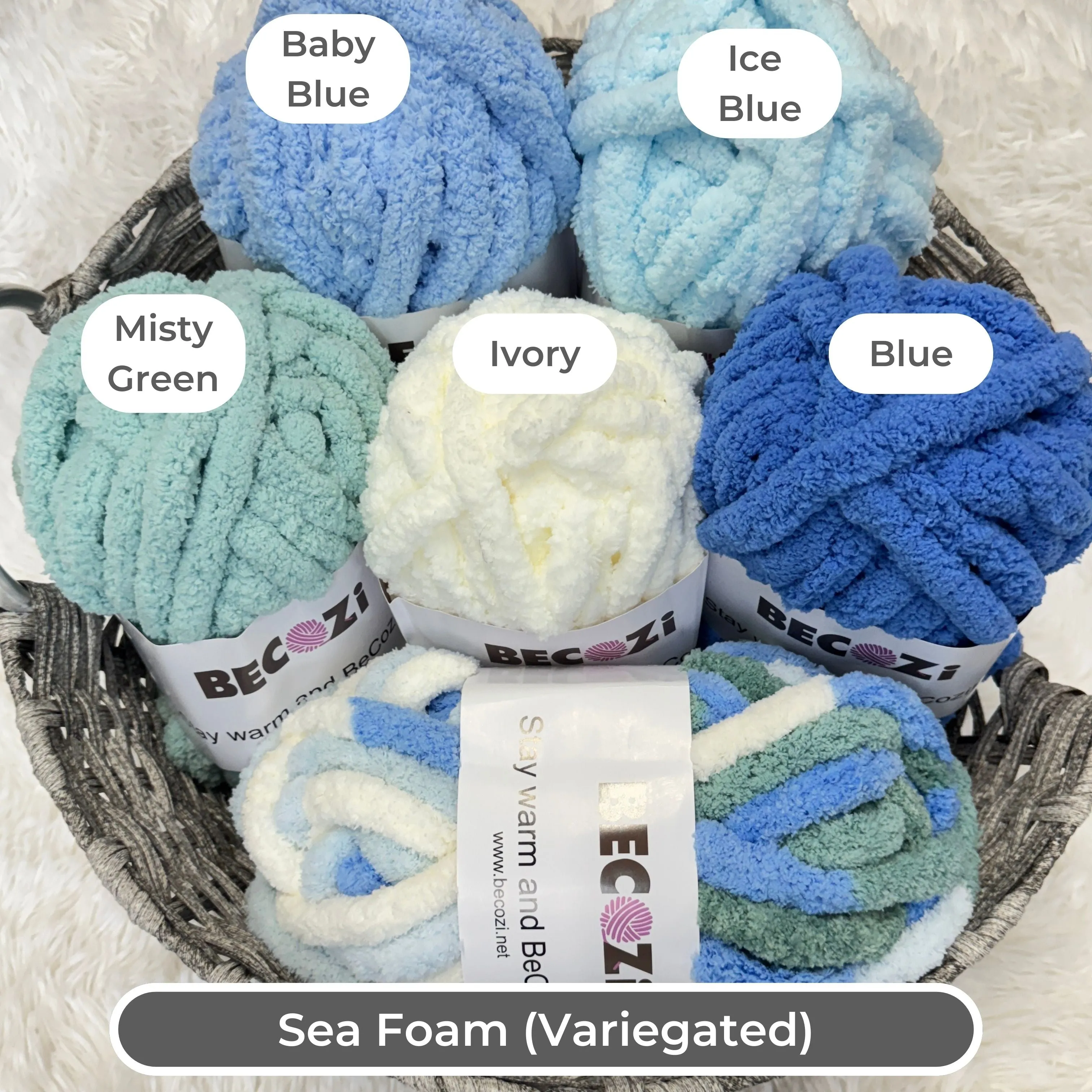 Variegated Chunky chenille yarn