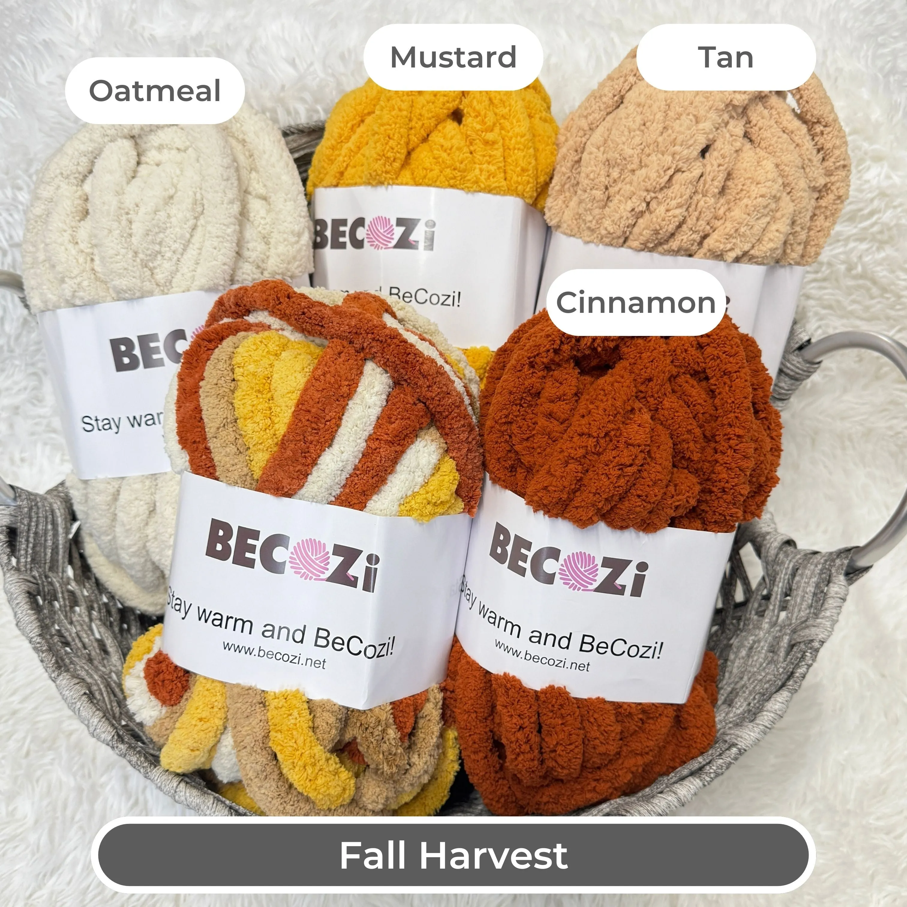 Variegated Chunky chenille yarn