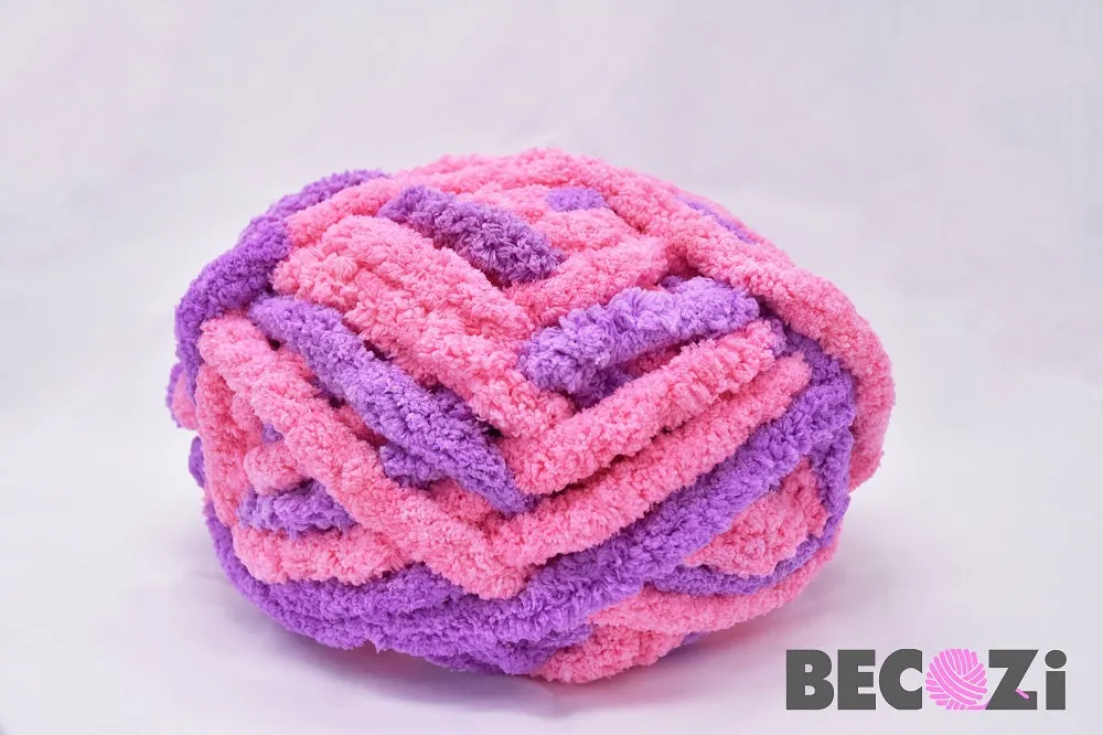 Variegated Chunky chenille yarn
