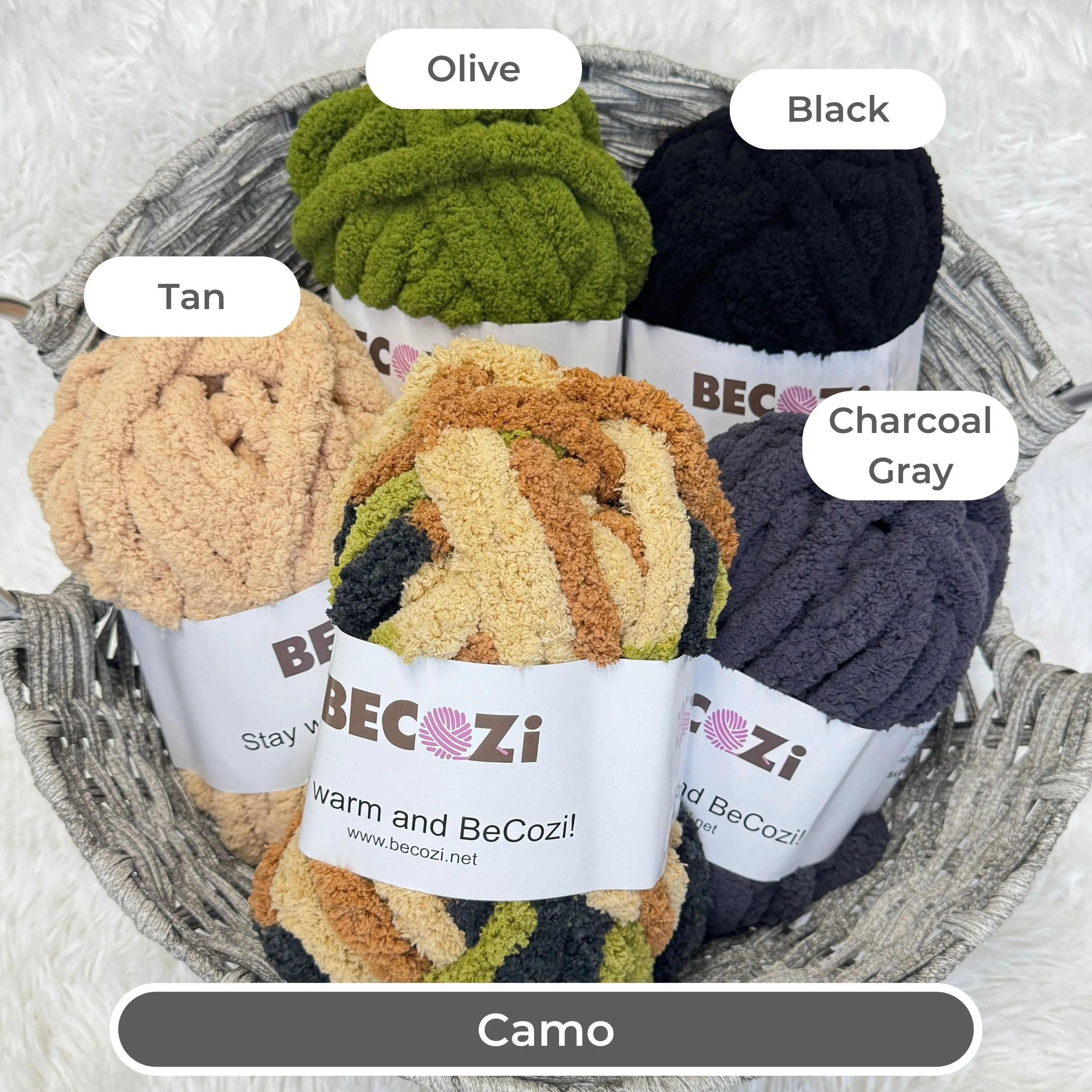 Variegated Chunky chenille yarn
