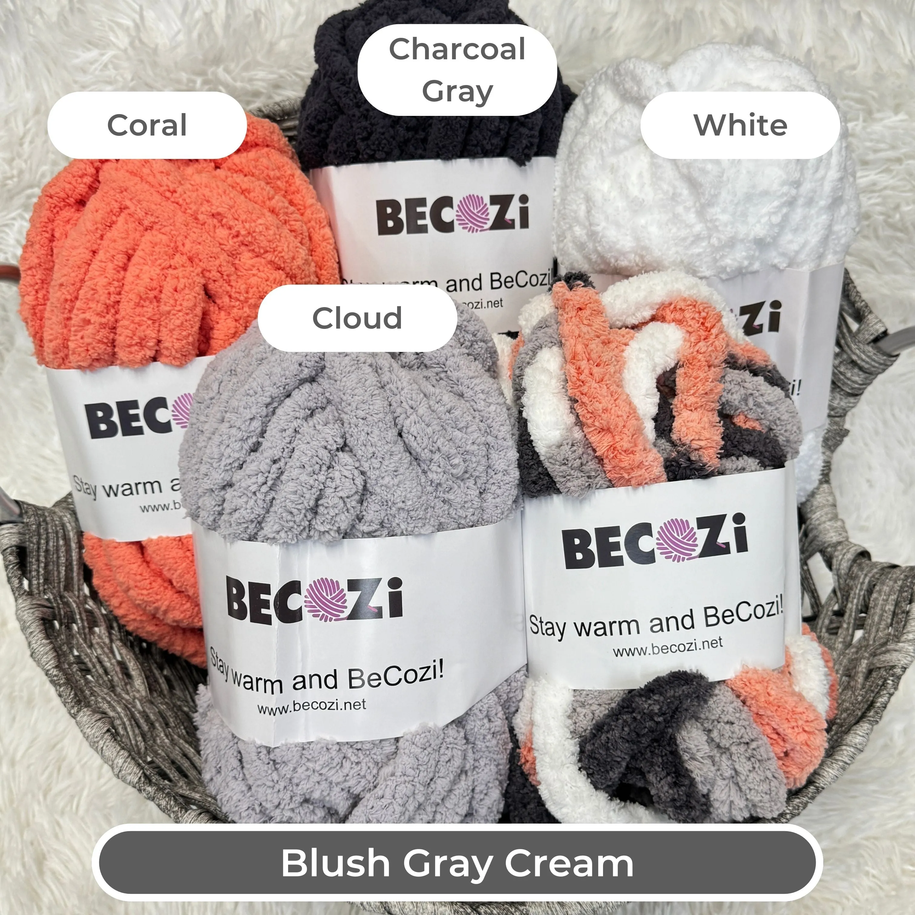 Variegated Chunky chenille yarn