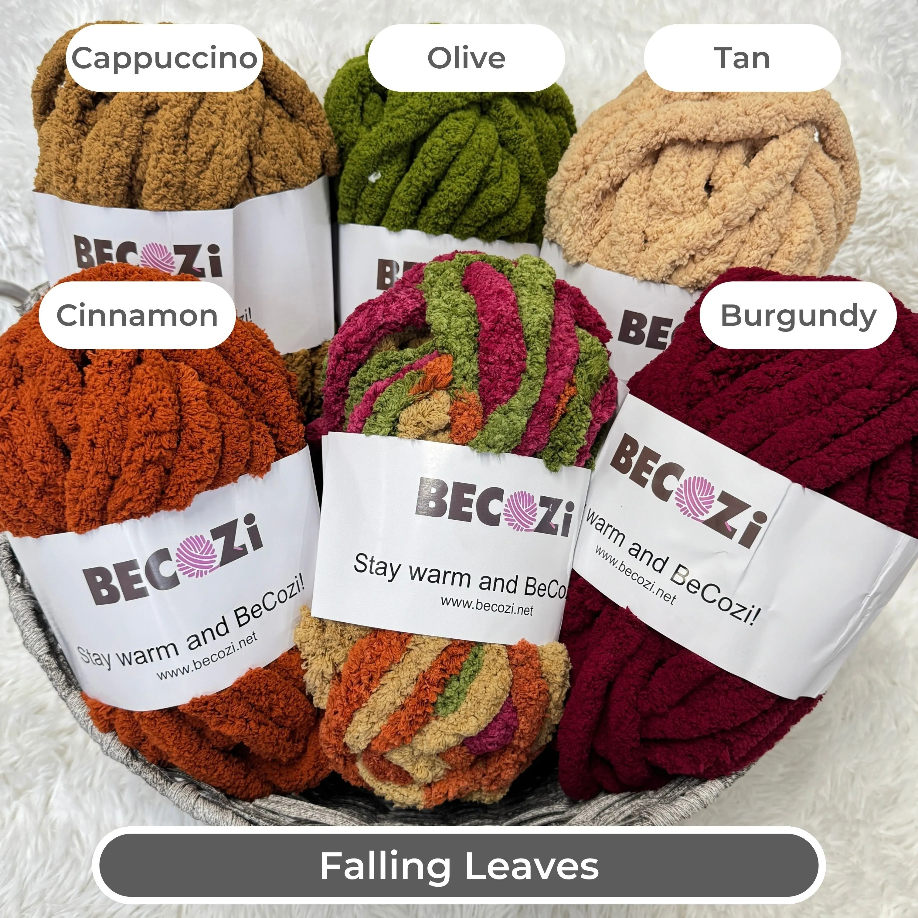 Variegated Chunky chenille yarn