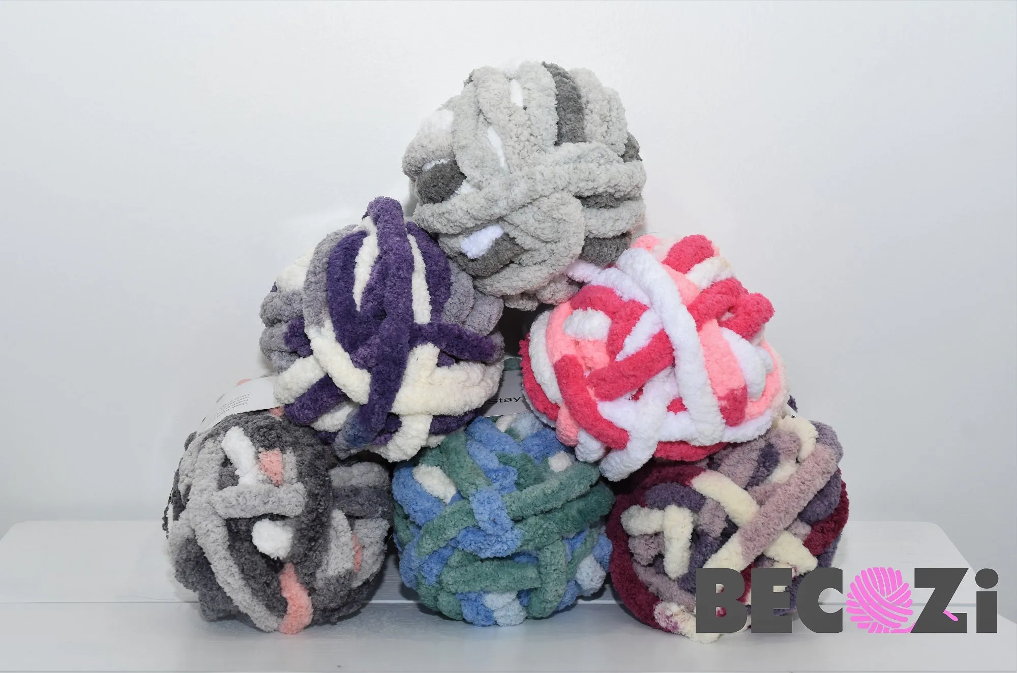 Variegated Chunky chenille yarn