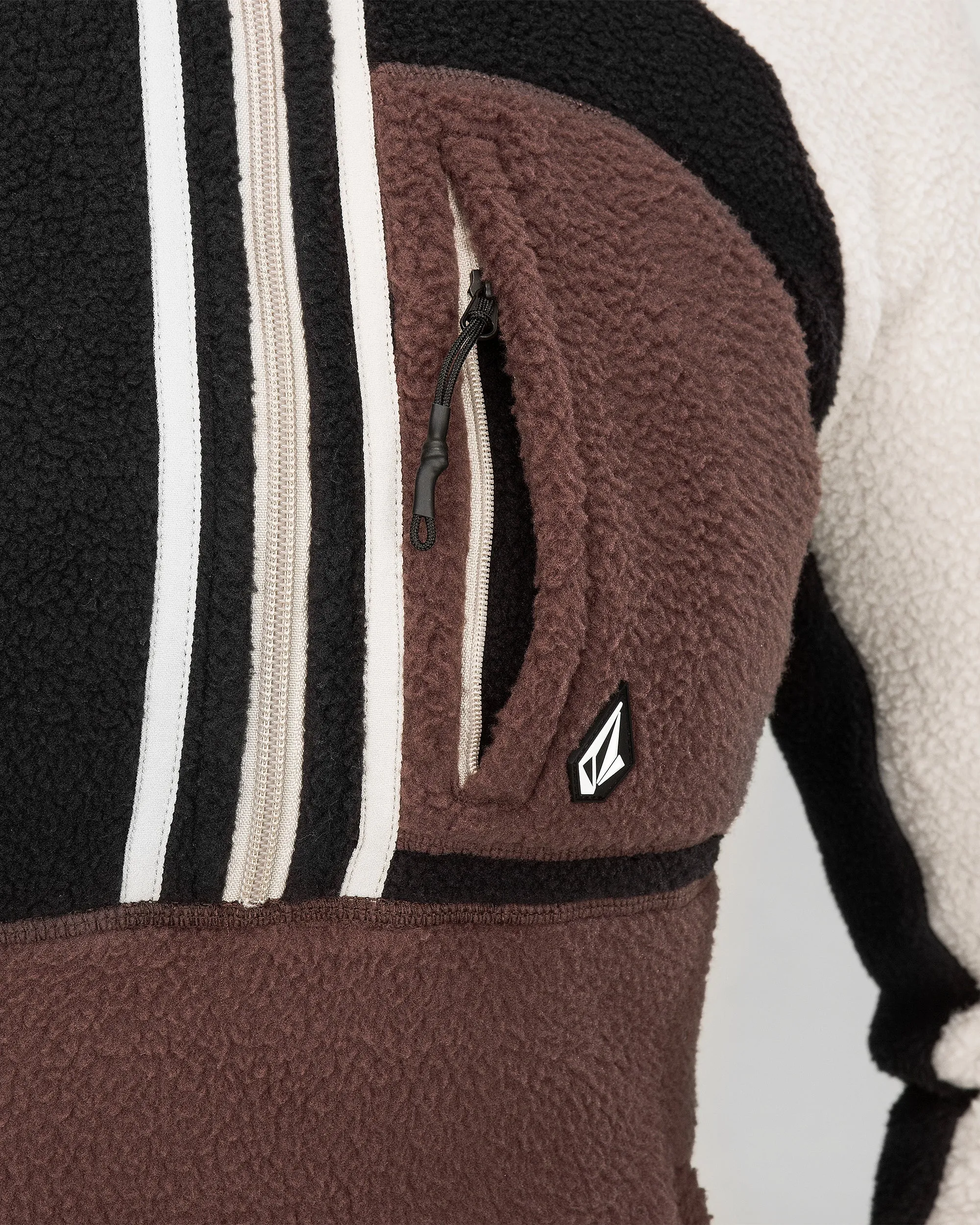 Womens Demi Half Zip Fleece - Mahogany